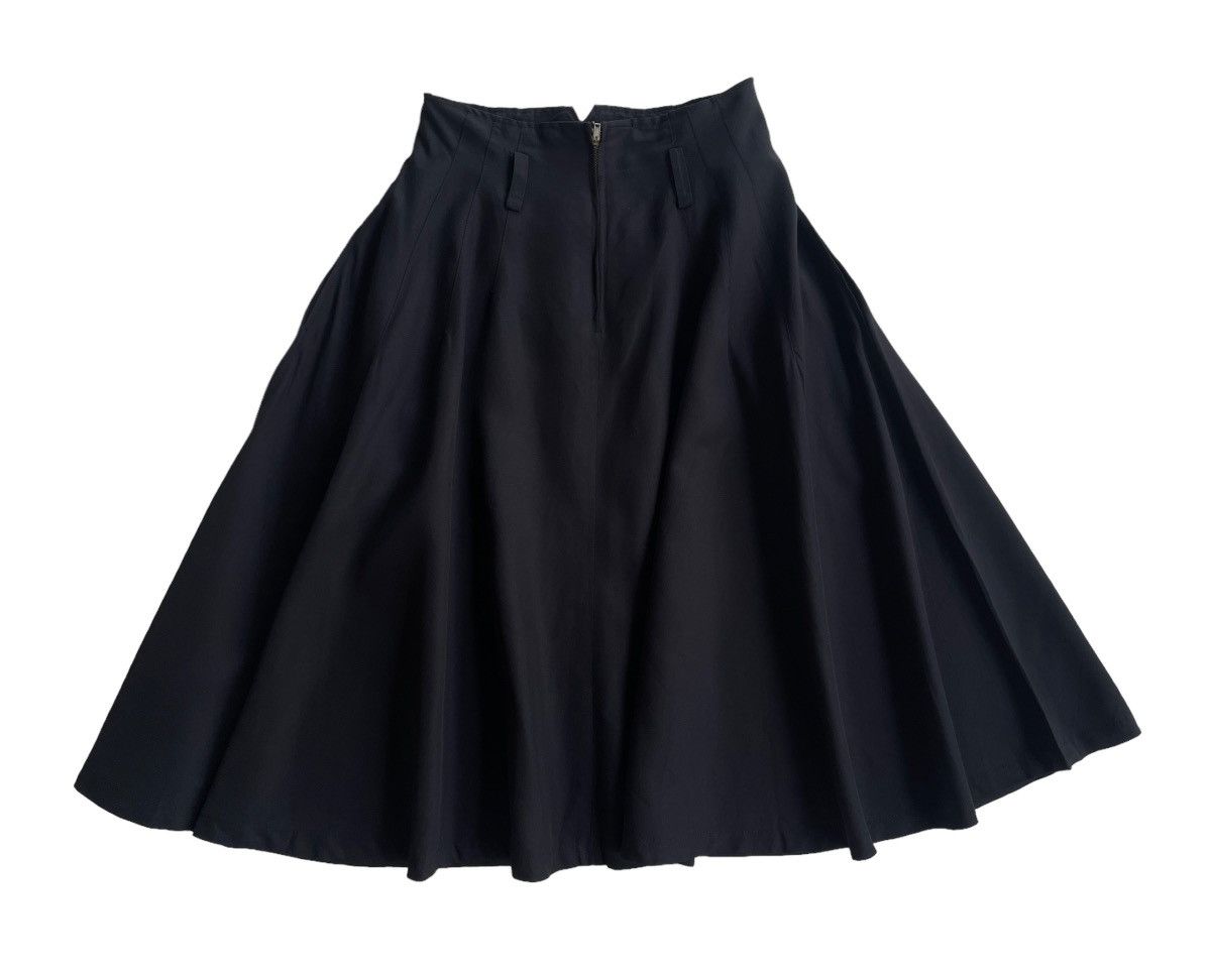 Yohji Yamamoto Yohji Yamamoto Black Flare Rayon Midi Skirt Size 26" / US 2 / IT 38 - 4 Thumbnail