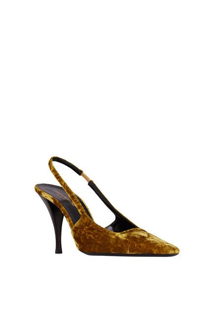 Saint Laurent Paris o1bcso1str1124 Blade Slingback Pumps in Yellow Size US 6 / IT 36 - 2 Thumbnail