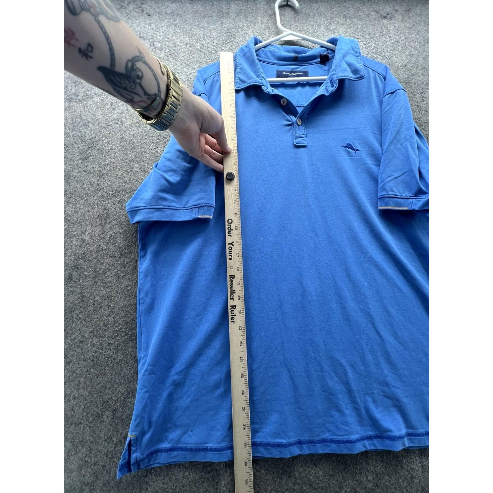 Tommy Bahama Tommy Bahama Polo Shirt Mens XL Blue Solid Marlin Logo Casual Short Sleeve Size US XL / EU 56 / 4 - 3 Thumbnail