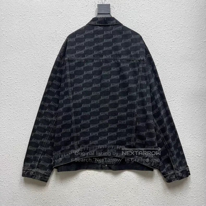 Balenciaga Balenciaga Fully Printed Lock Head Denim Jacket Size US S / EU 44-46 / 1 - 2 Thumbnail