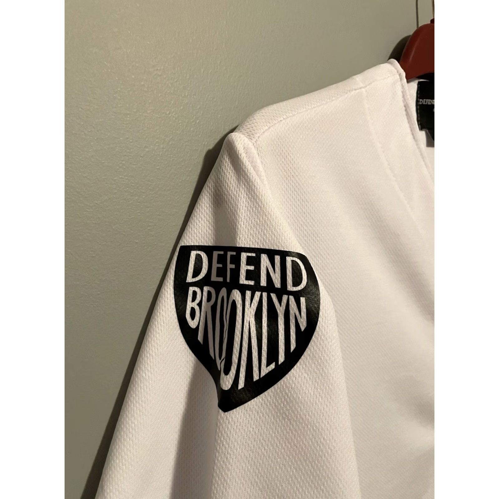 Vintage Defend Brooklyn X Public Enemy Button Up Shirt Women's Size S White Jersey 90s Style Vintage No Size S / US 4 / IT 40 - 4 Thumbnail
