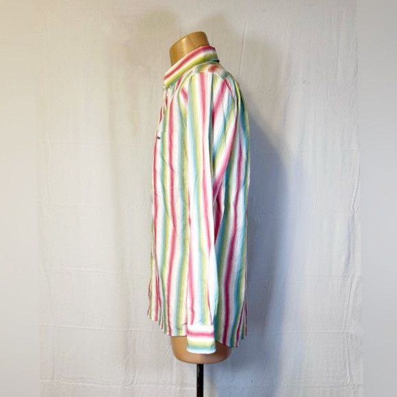 Lacoste Lacoste Mens Izod Striped Cotton Casual Button Down Shirt Size US M / EU 48-50 / 2 - 4 Thumbnail
