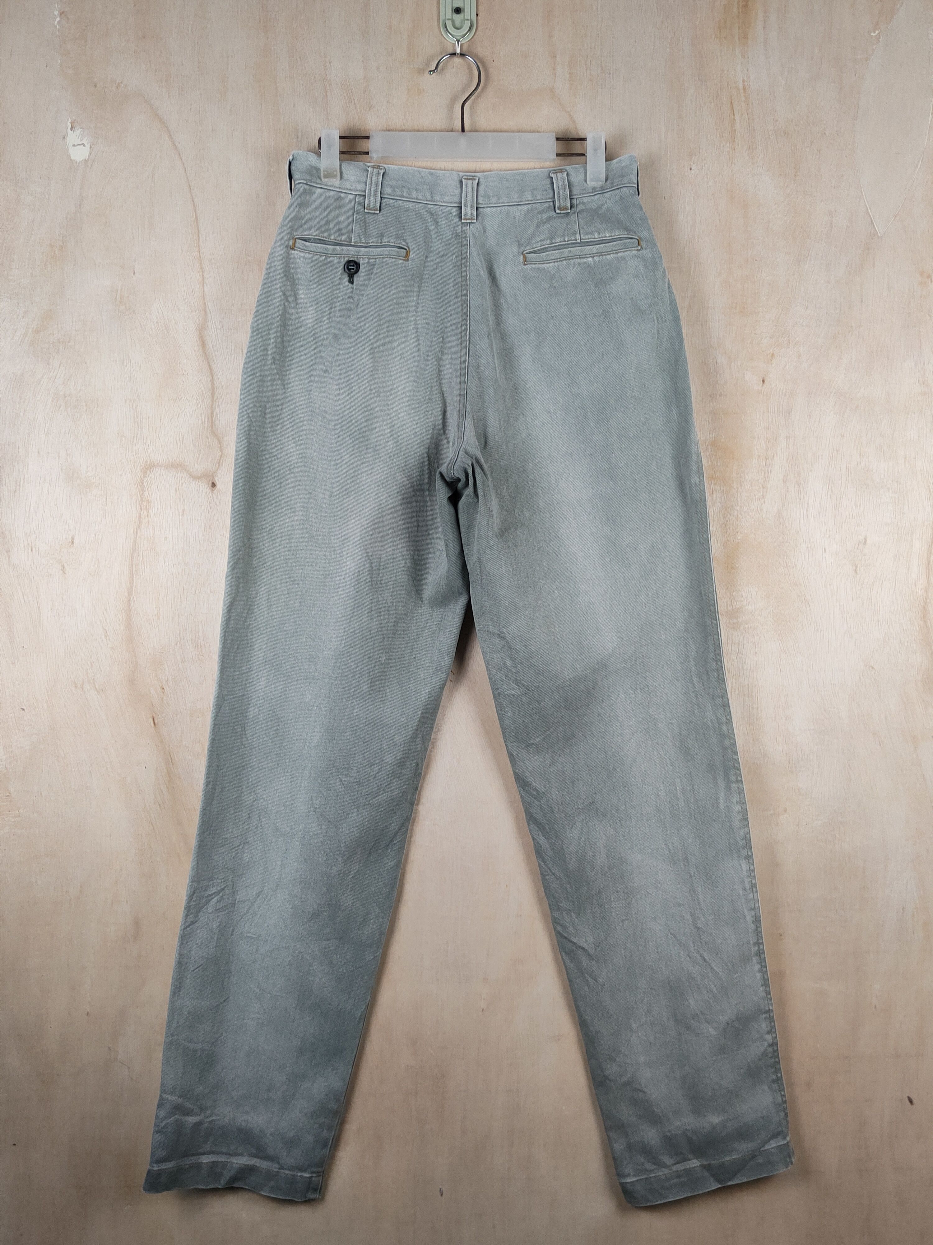 Japanese Brand Street Walker Green Faded Distressed Ripped Jeans #S2507 Size US 30 / EU 46 - 7 Thumbnail