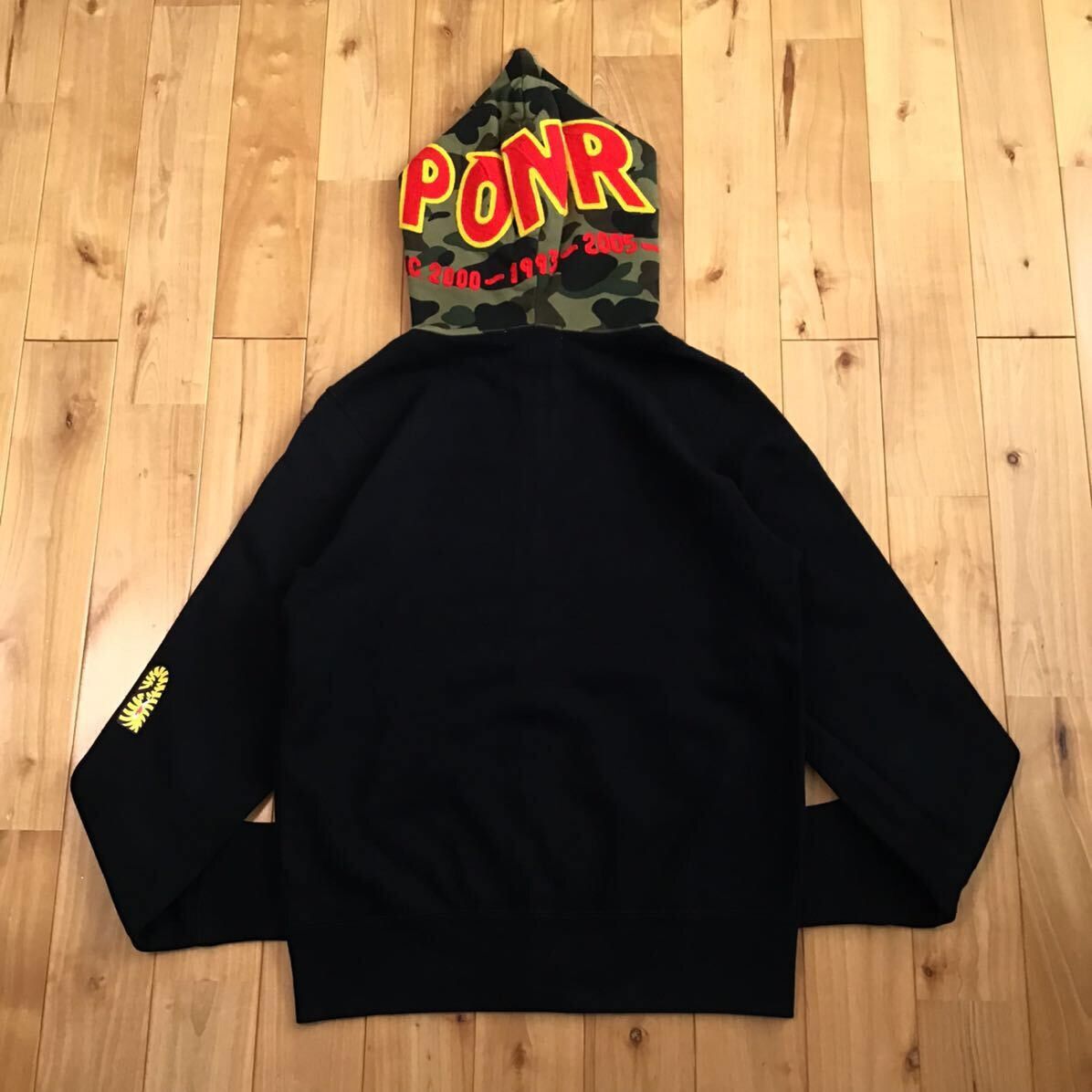 Bape hoodie green and black hotsell