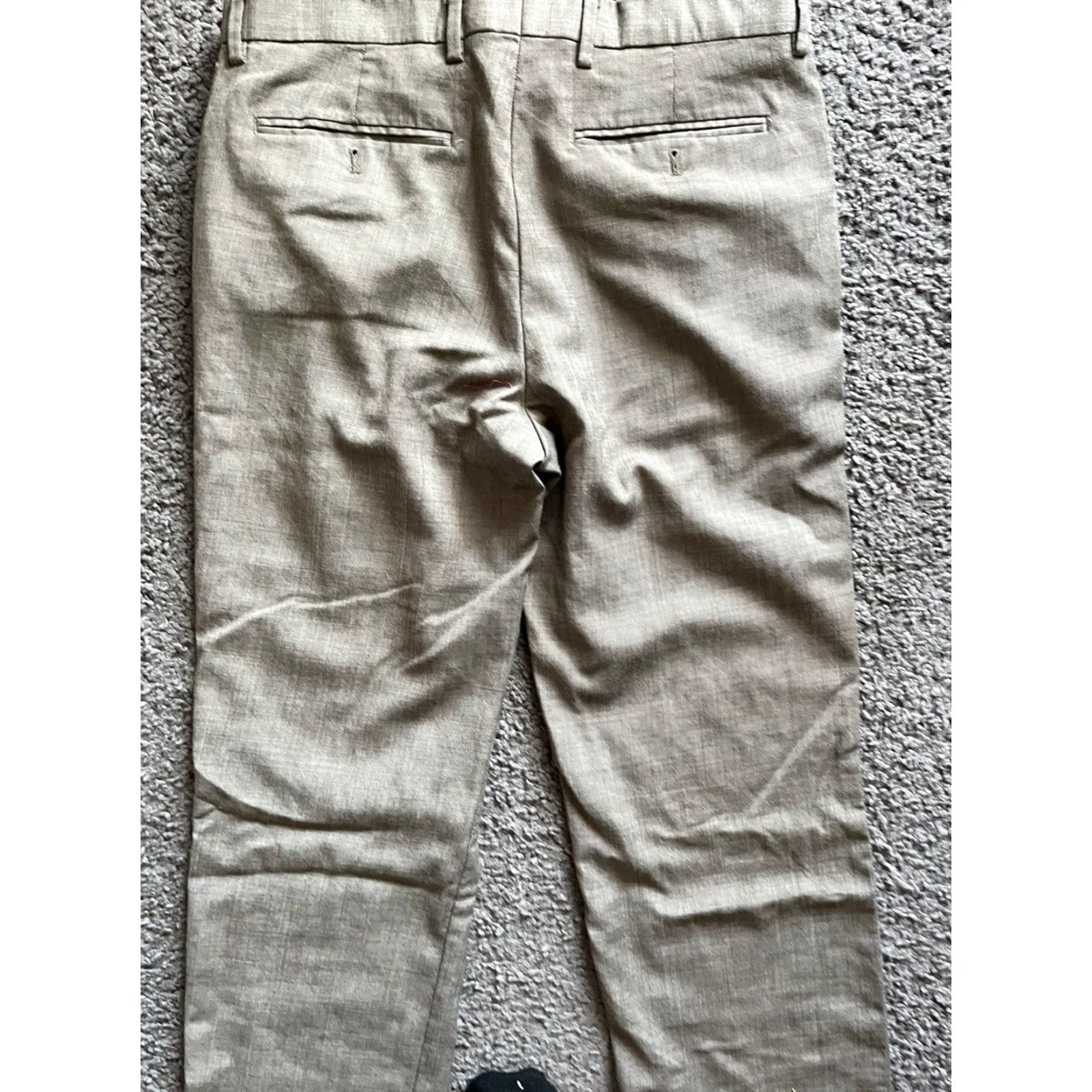 Banana Republic VINTAGE Banana Republic Tailored Slim Fit Dress Pants 33x32 Gray Flat Front Cotton Mens Regular 33 Slim Front Pockets Preppy Dress Pants Mens Size US 33 - 4 Thumbnail