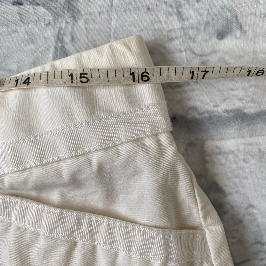 Express Express Design Studio editor women 10 cotton blend white chi Size 32" / US 10 / IT 46 - 9 Thumbnail