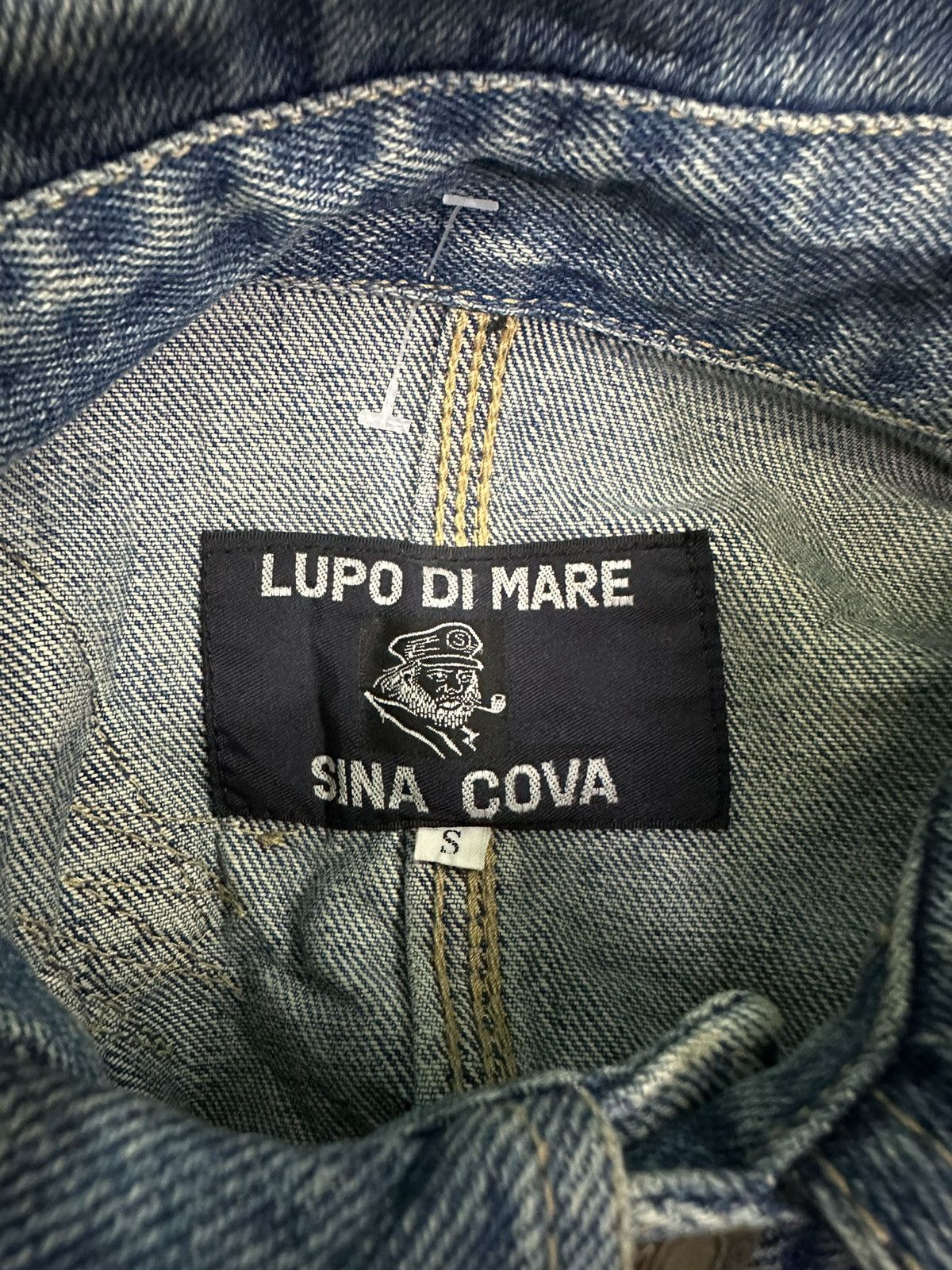Vintage RARE VINTAGE SINA COVA LUPO DI MARE PATCHWORK DENIM JACKET Size US S / EU 44-46 / 1 - 16 Thumbnail