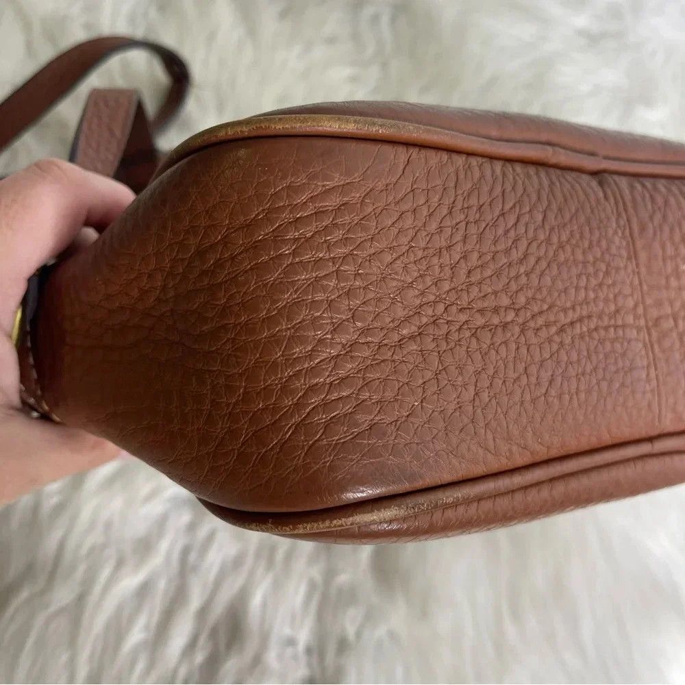 J.Crew J. Crew Brown Signet Bag Pebble Leather Crossbody Size ONE SIZE - 7 Thumbnail