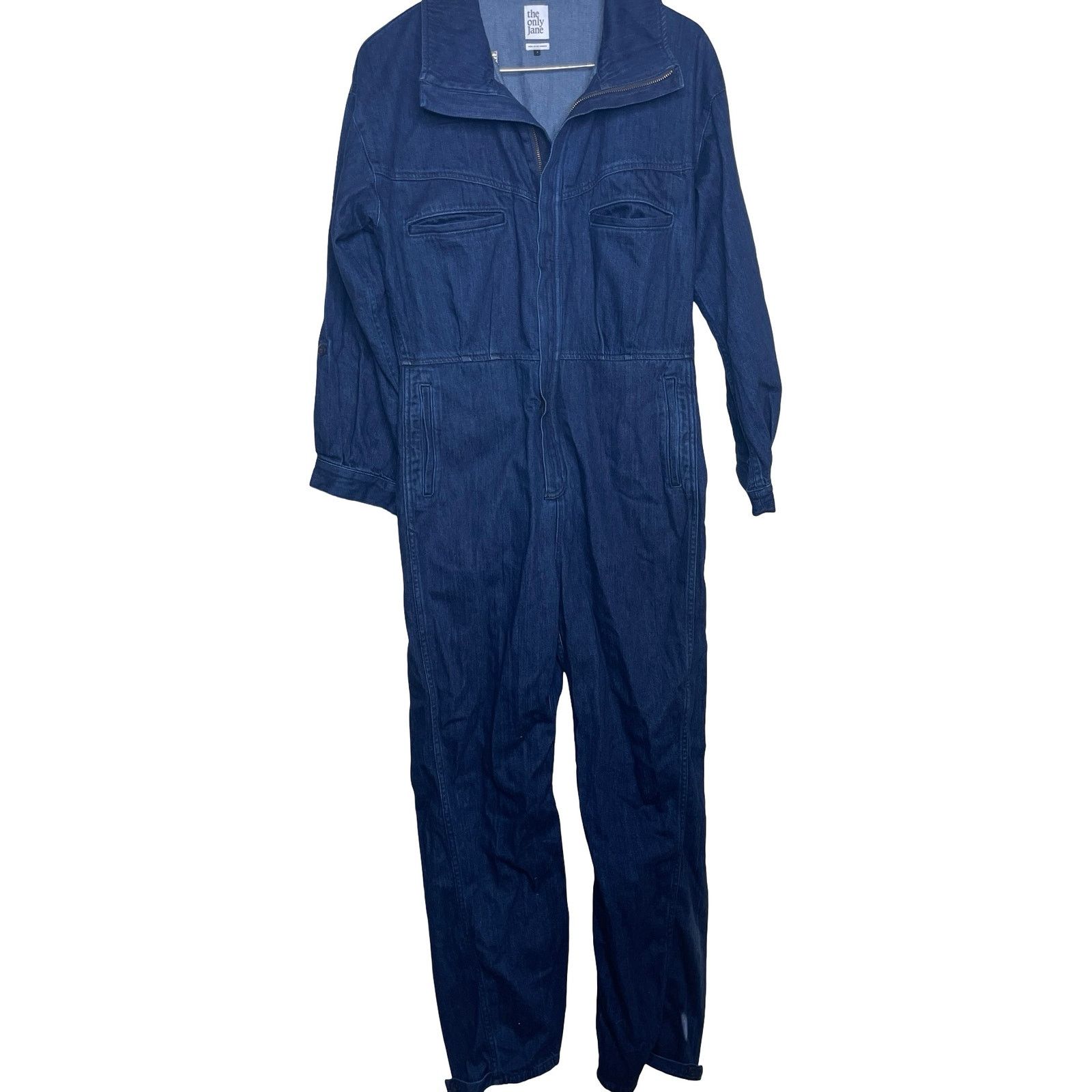 Other The Only Jane Boiler Suit Blue Denim Long Sleeve Jumpsuit 6 Size 28" / US 6 / IT 42 - 2 Thumbnail