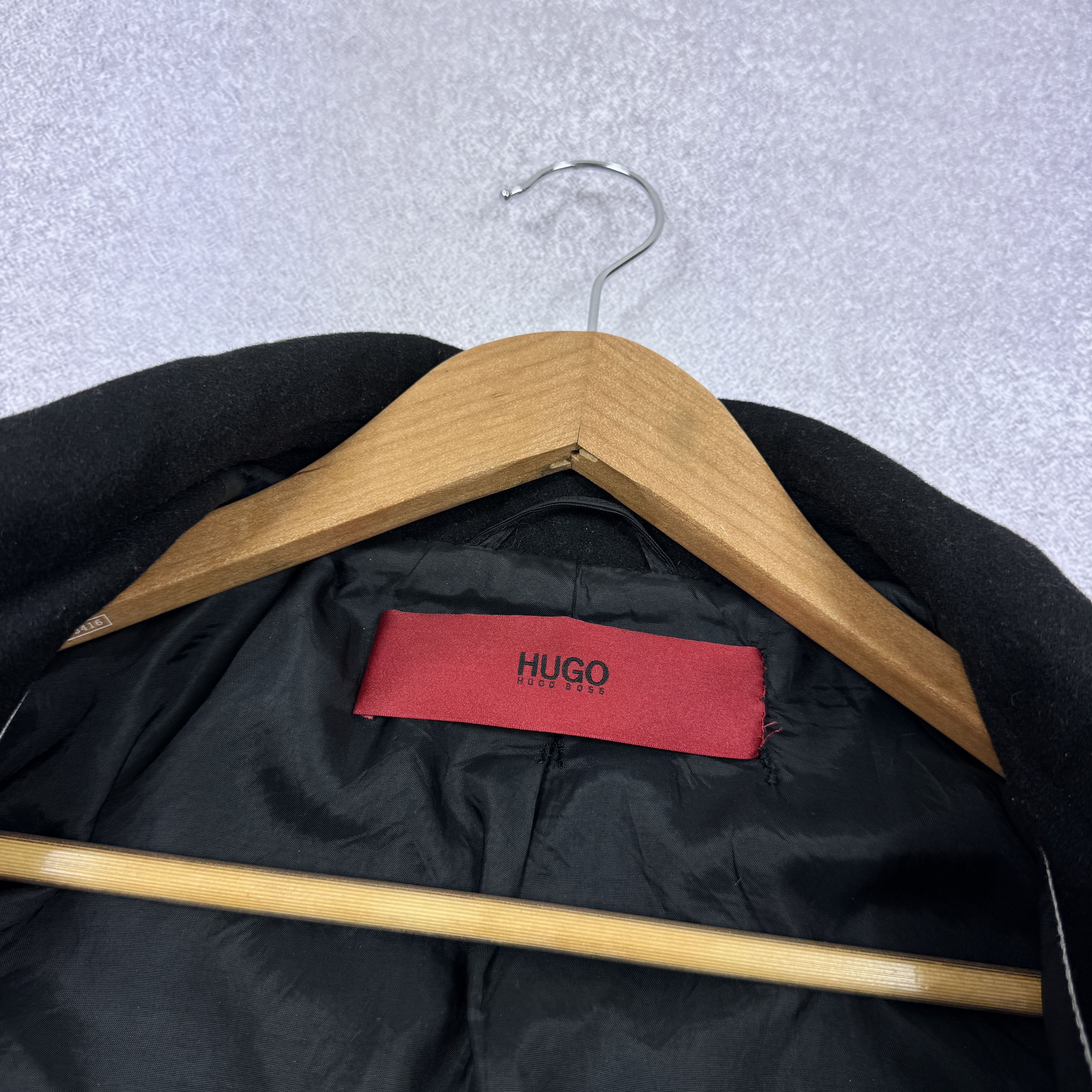 Hugo Boss Men`s HUGO BOSS BUNAR DOUBLE BREASTED WOOL PEA COAT SIZE XL Size US XL / EU 56 / 4 - 7 Thumbnail