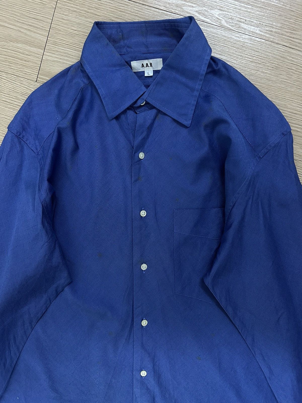 Yohji Yamamoto Rare Beautiful Yohji Yamamoto AAR Yohji Design Studio Shirt Size US L / EU 52-54 / 3 - 3 Thumbnail