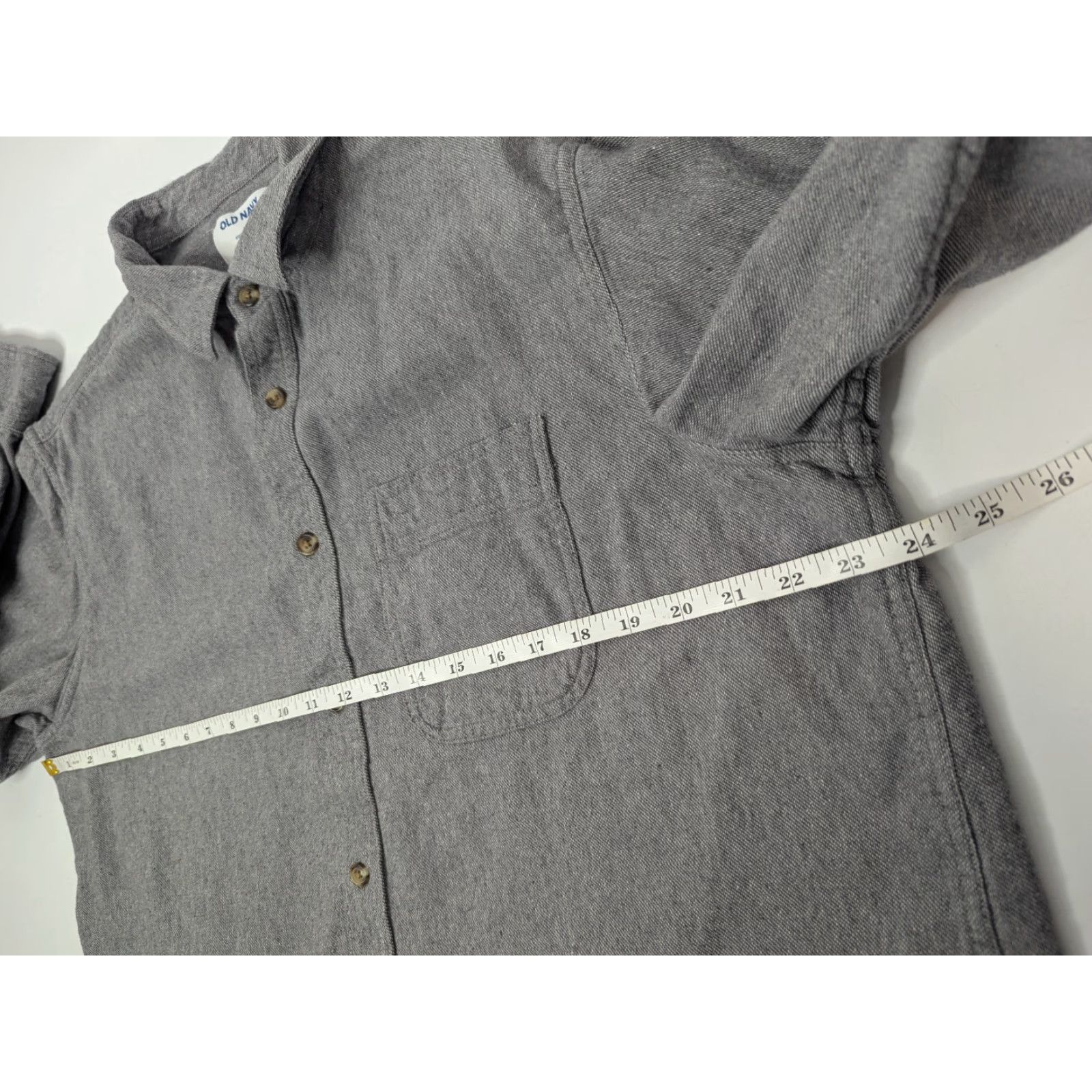 Old Navy Old Navy Button-Up Shirt XL Gray Long Sleeve Flannel Cotton Size US XL / EU 56 / 4 - 6 Thumbnail