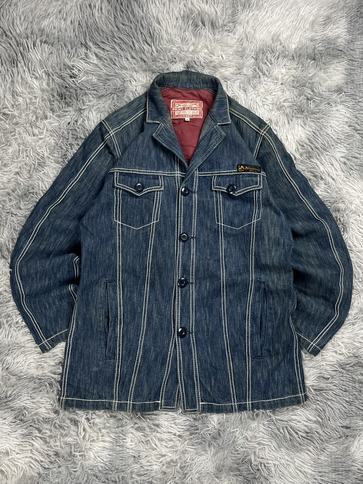 Vintage Vintage Prime Clothing Jacket Denim Size US L / EU 52-54 / 3 - 1 Thumbnail