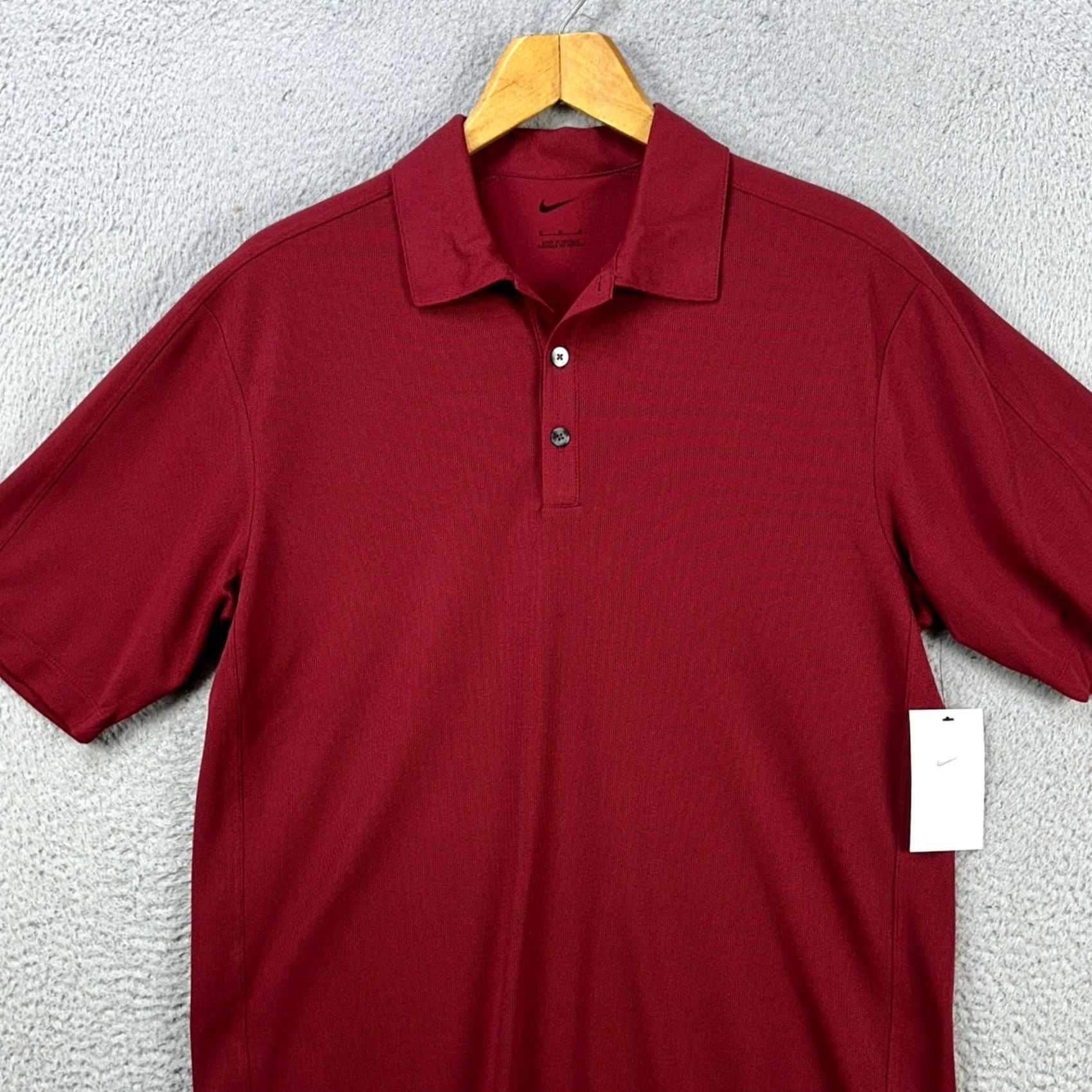 Nike Nike Golf Polo Shirt Mens Medium Maroon Swoosh Short Sleeve New Size US M / EU 48-50 / 2 - 2 Thumbnail