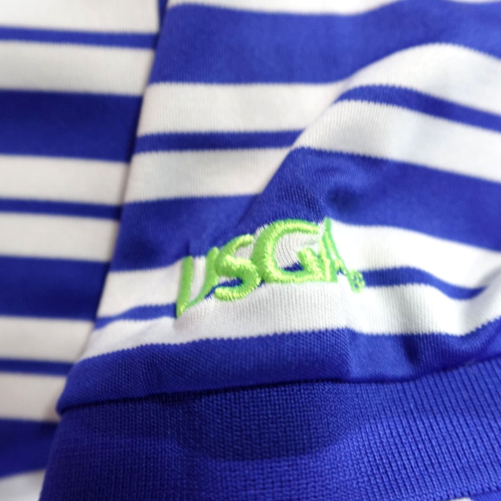 Polo Ralph Lauren Polo Golf Shirt Large Blue Striped US Open Chambers Bay Performance Mens Polo Golf Shirt L Blue Striped US Open Chambers Bay 90s? Size US L / EU 52-54 / 3 - 5 Thumbnail