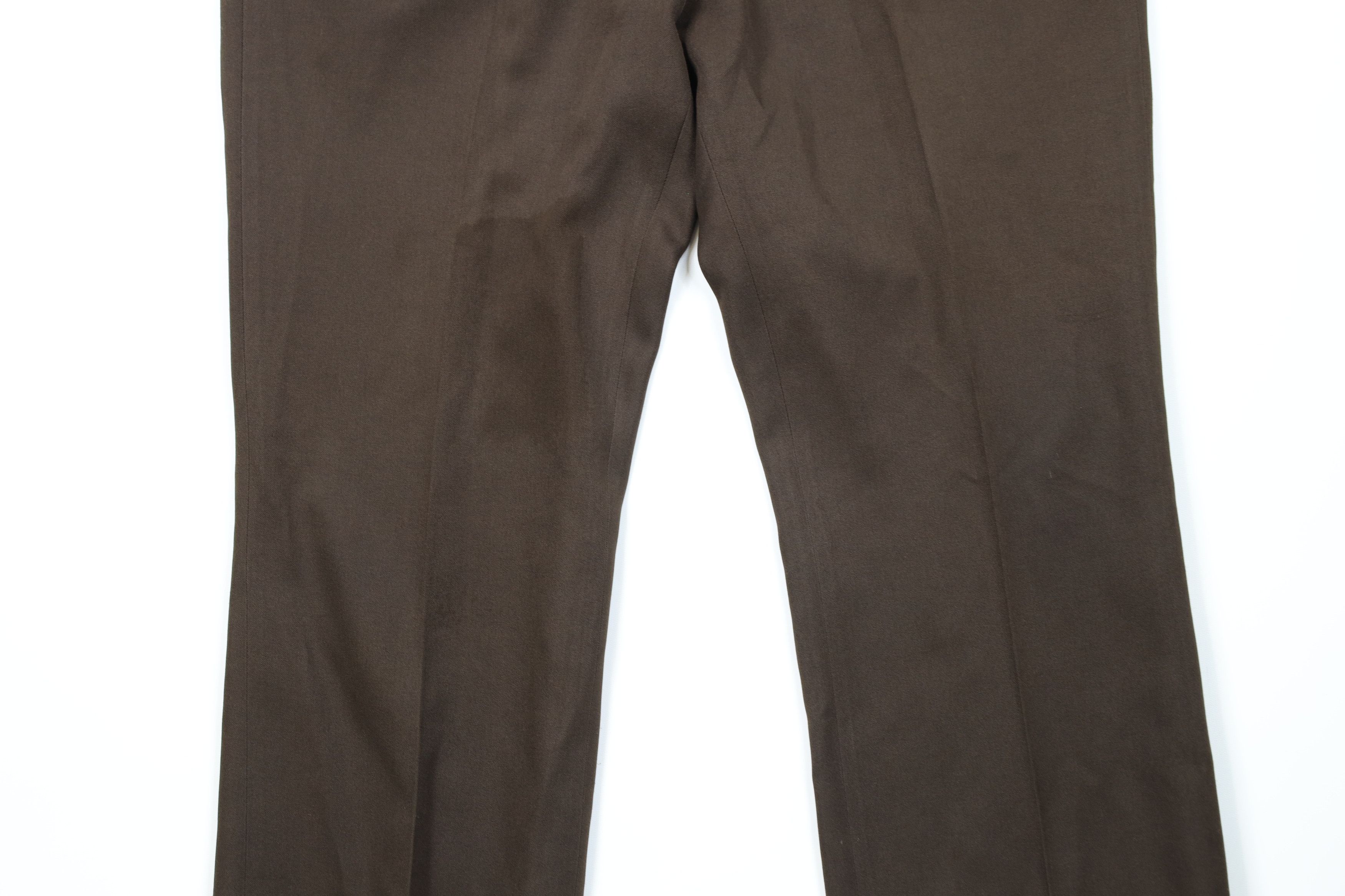 Vintage Vintage 70s Streetwear Knit Wide Leg Chino Pants Brown USA Size US 42 / EU 58 - 3 Thumbnail