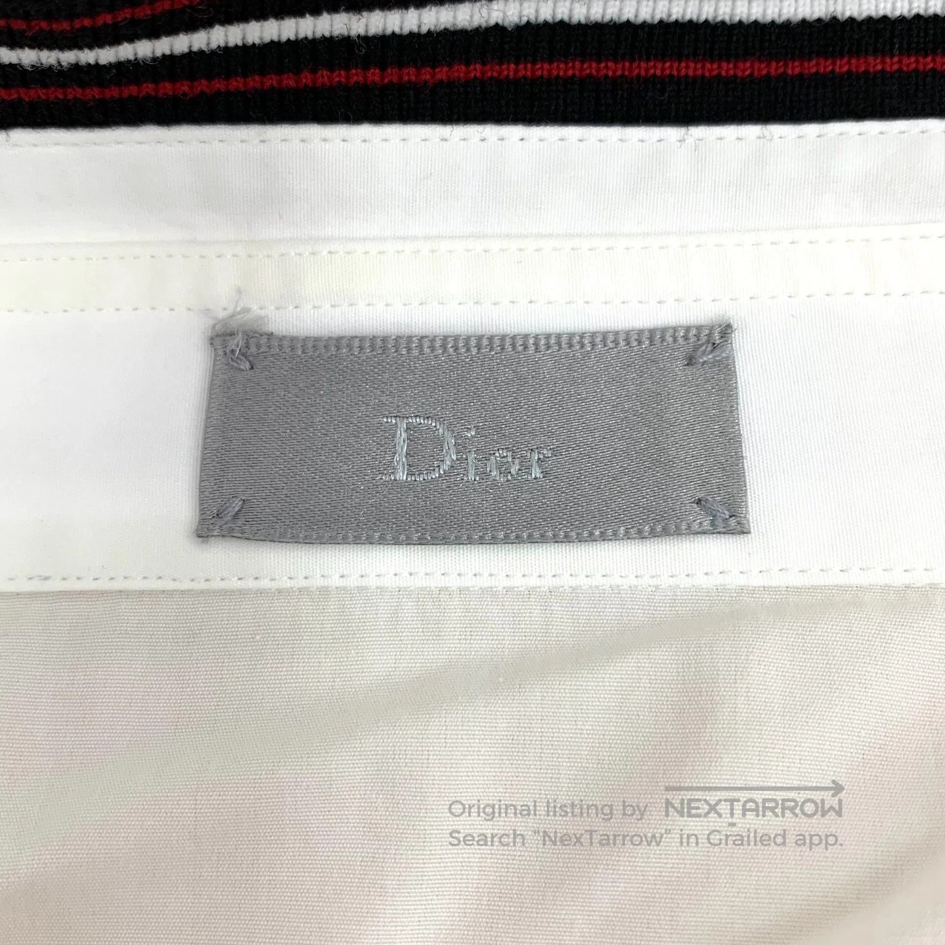 Dior white striped cotton long sleeve shirt. Size US L / EU 52-54 / 3 - 5 Thumbnail