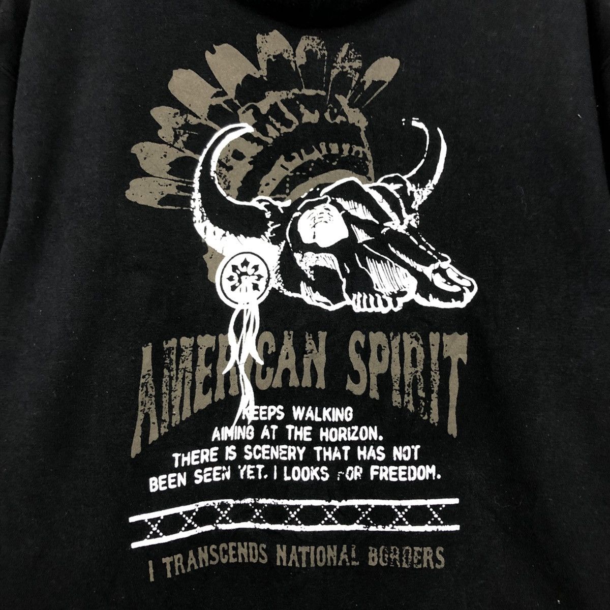 Japanese Brand 📌American Spirit Punk Design Zipper Hoodie Big Logo Size US L / EU 52-54 / 3 - 12 Thumbnail