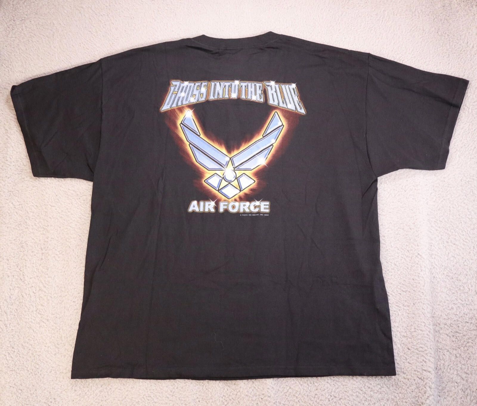 Soffe US Air Force "Cross Into The Blue" Black Shirt XL 2005 USA Size US XL / EU 56 / 4 - 7 Thumbnail