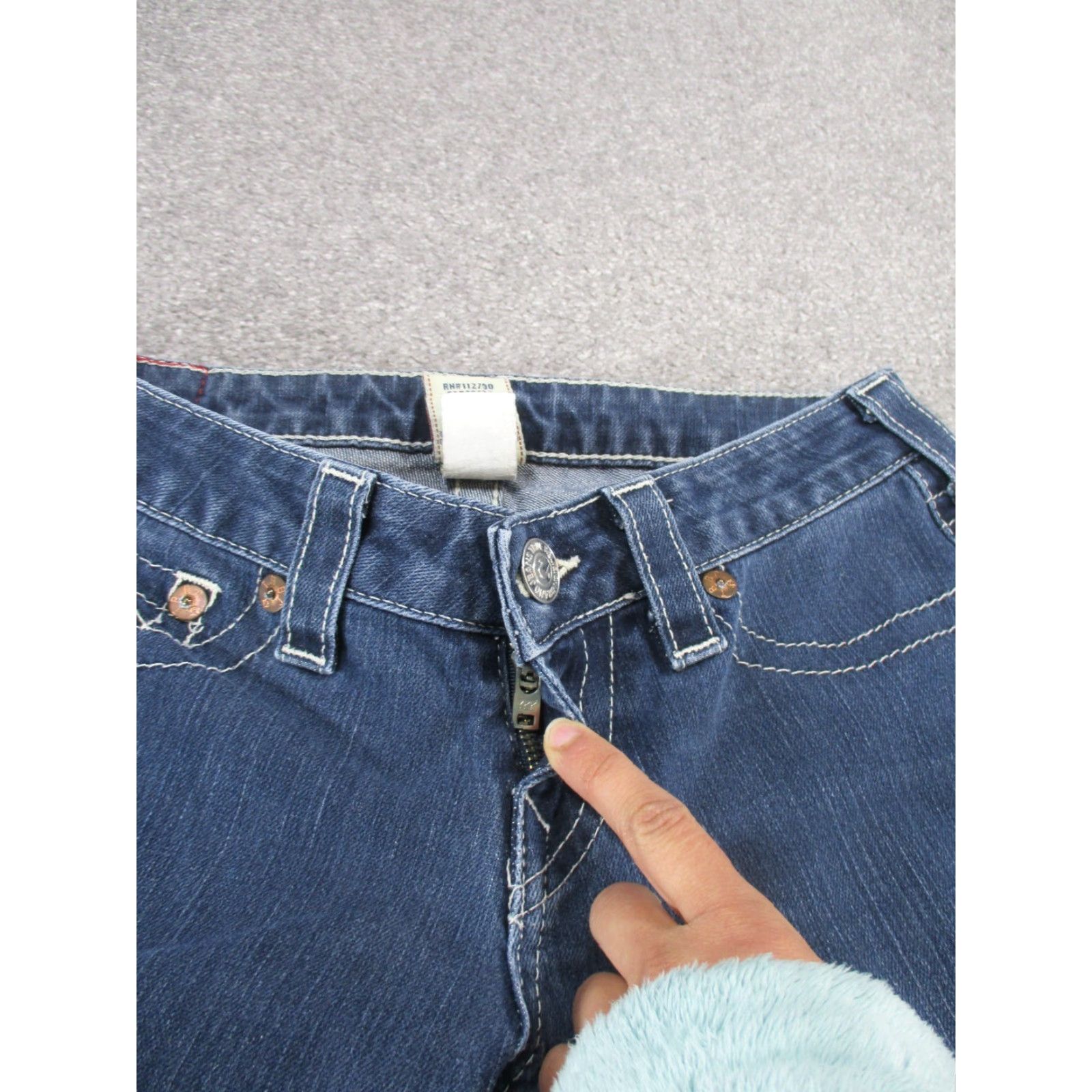 True Religion VINTAGE True Religion Womens Jeans Cropped Low Rise Dark Wash Size 26 Blue Denim Girls Size 26" / US 2 / IT 38 - 3 Thumbnail