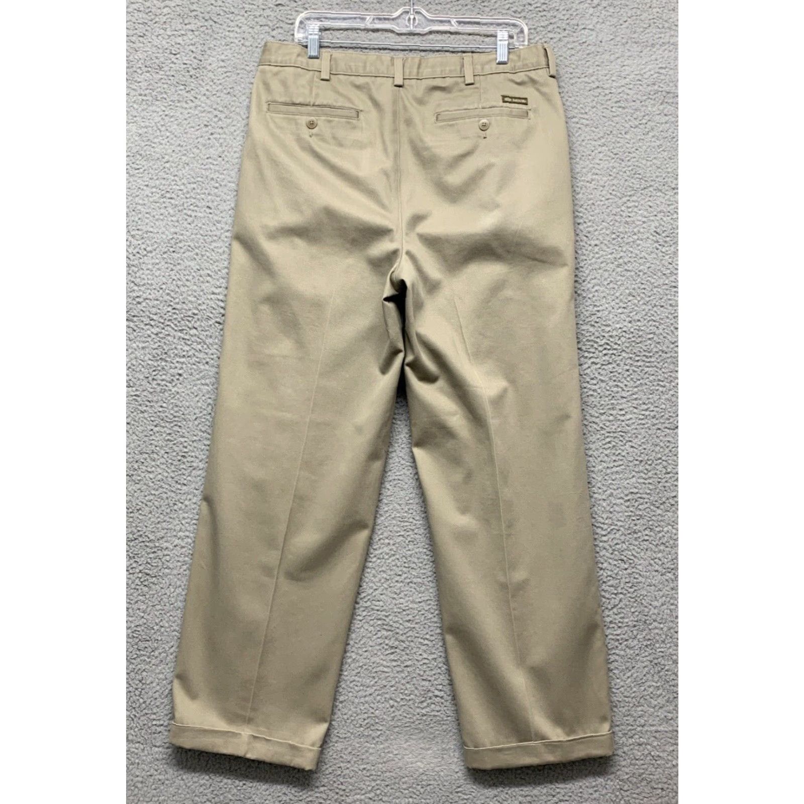Logo 7 Dress Pants Men's 34W x 30L Tan Pleated Front Cuffed Hem Button Pockets LOGO Dress Pants Mens 34W 30L Tan Pleated Front Cuffed Hem Button Pockets Size US 34 / EU 50 - 4 Thumbnail