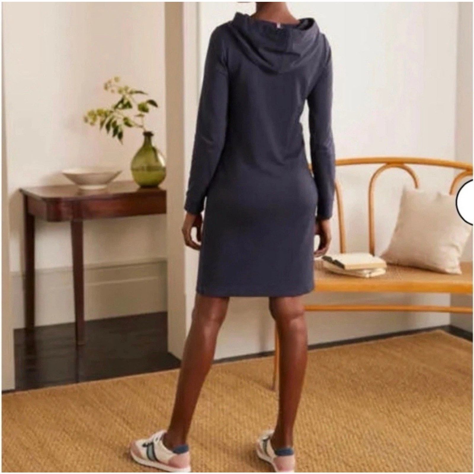 Boden BODEN Oriel Sweatshirt Hoodie Dress Navy Blue Women Sz 12 Size XL / US 12-14 / IT 48-50 - 2 Thumbnail