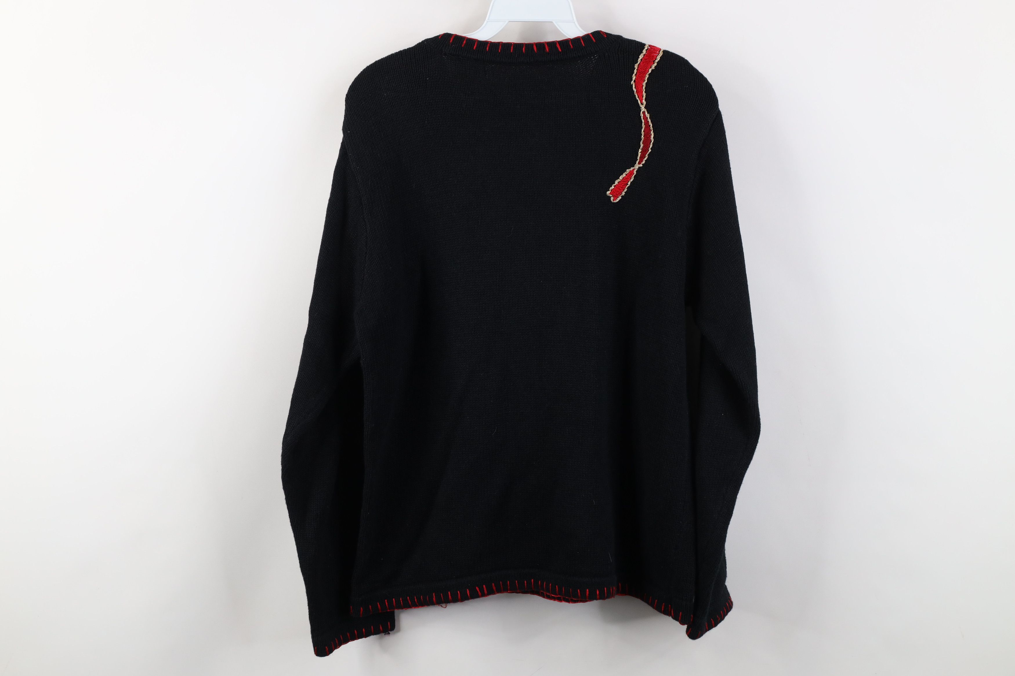 Vintage Vintage 90s Streetwear Stocking Cat Kitten Knit Sweater Size S / US 4 / IT 40 - 13 Thumbnail