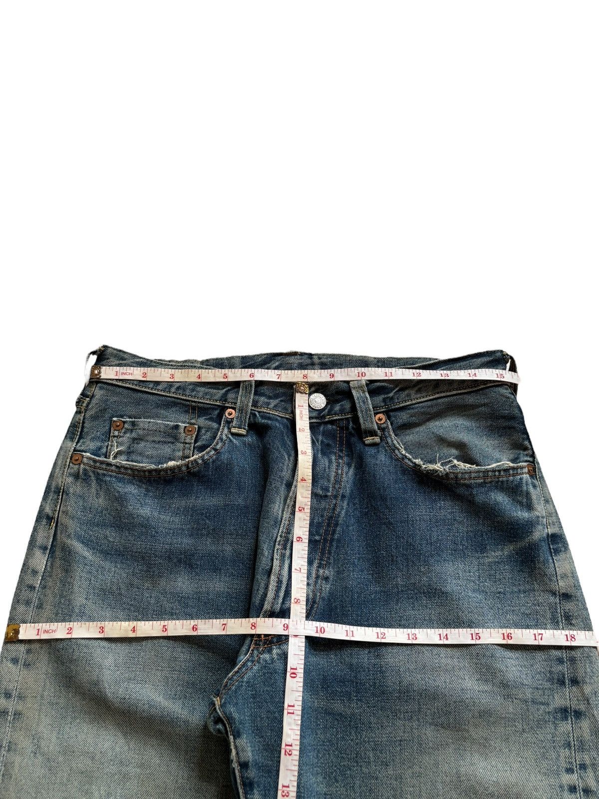 Japanese Brand Vintage Japanese Brand Selvedge Mud Wash Rip Baggy Jeans Size US 31 - 12 Thumbnail
