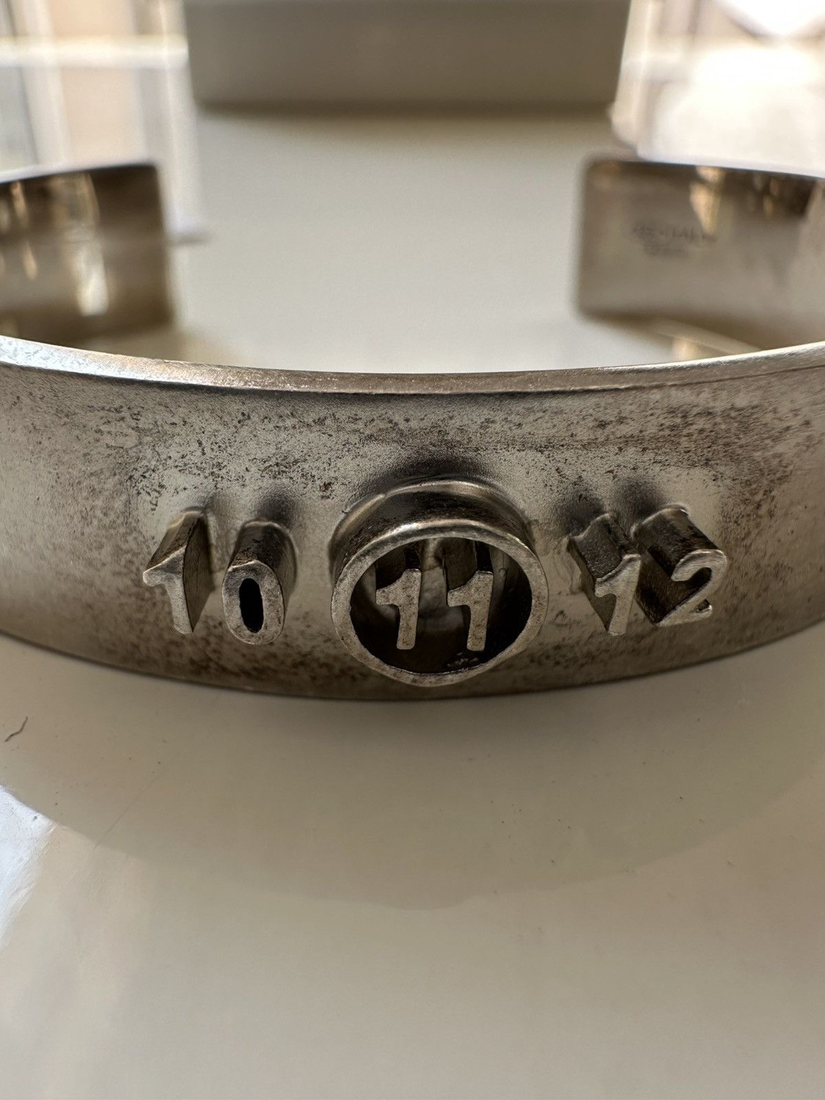 Maison Margiela Maison Margiela Unisex Number Logo Cuff Bracelet 925 Silver! Size ONE SIZE - 4 Thumbnail