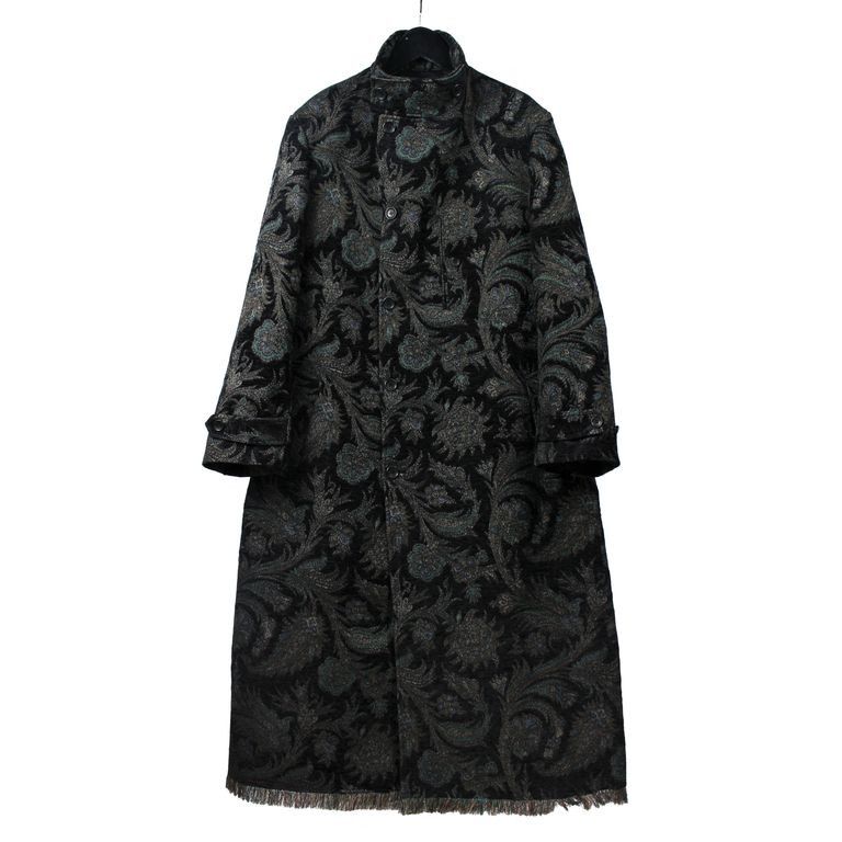 Yohji Yamamoto Yohji Yamamoto Pour Homme Ink dyed Gobelin Stand Collar Coat Size US S / EU 44-46 / 1 - 1 Thumbnail
