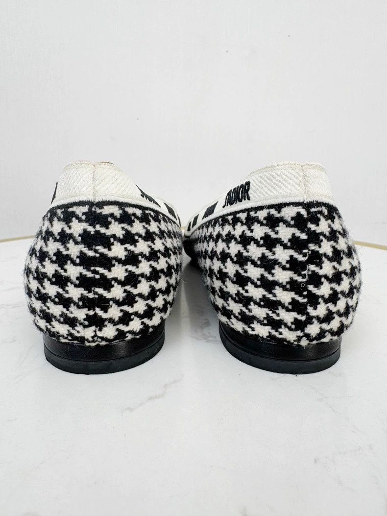 Dior Dior Houndstooth Flats Size 37-2505 Size US 5 / IT 35 - 4 Thumbnail