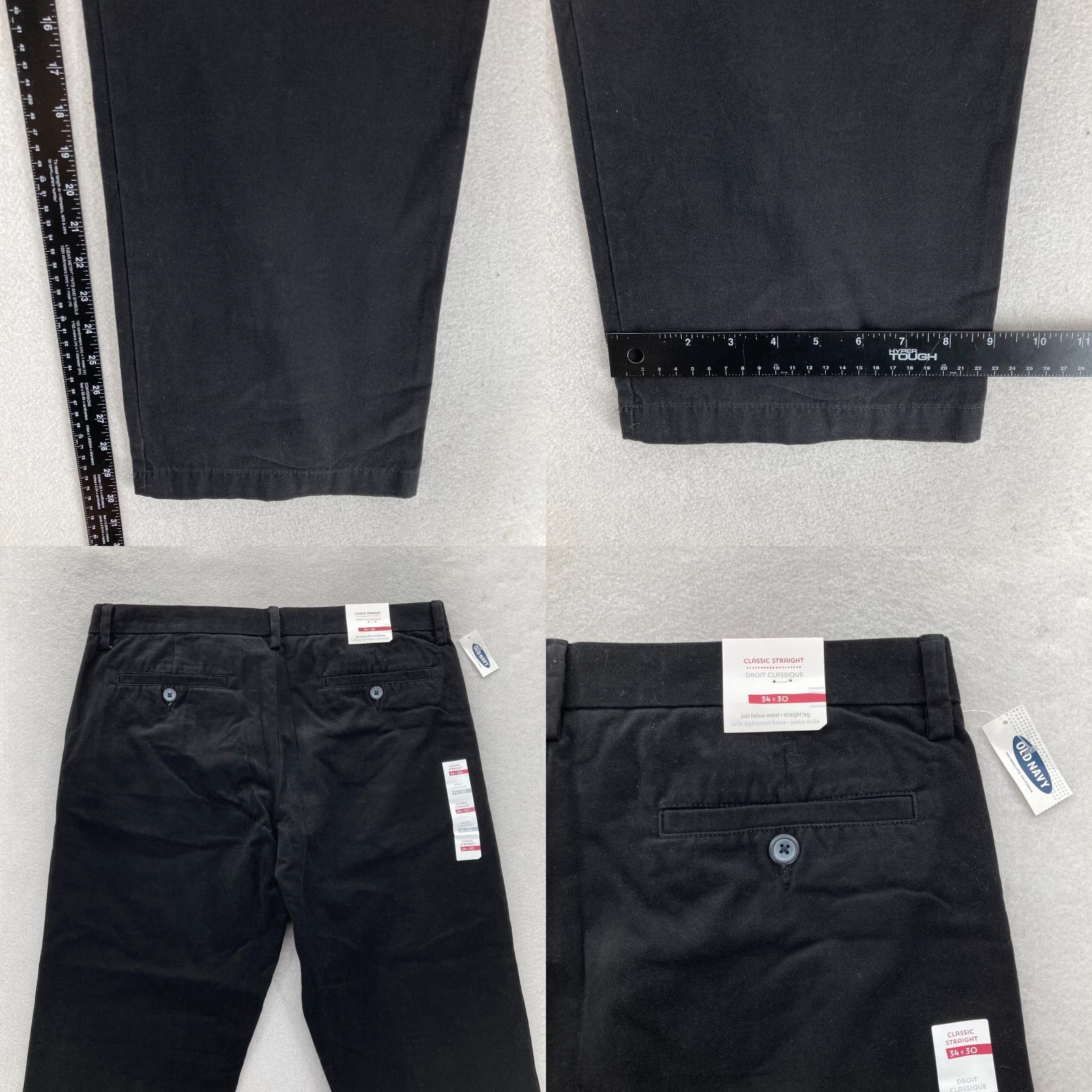 Old Navy Old Navy Pants Mens 34x30 Black Cotton Classic Straight Leg Casual Preppy Work Size US 34 / EU 50 - 8 Thumbnail
