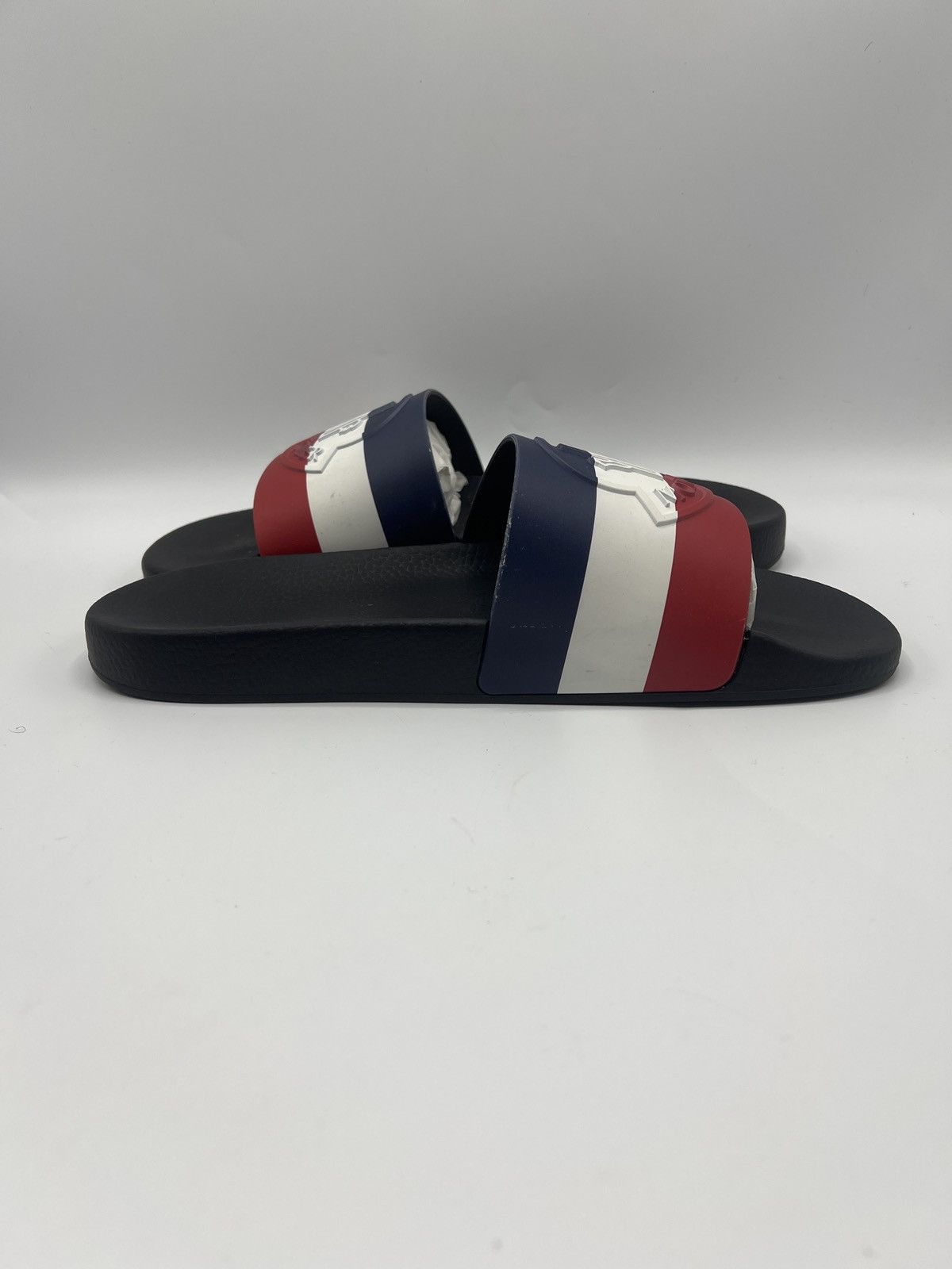 Moncler Moncler Basile Pool Slides "Black TriColour" (PreOwned) Size US 12 / EU 45 - 3 Thumbnail