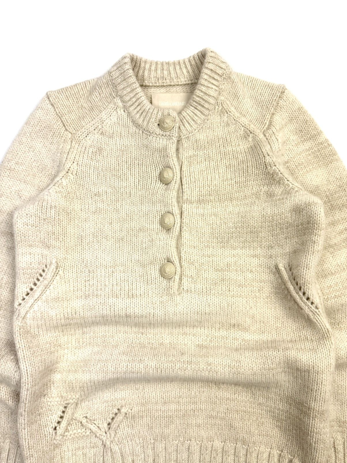 Zadig & Voltaire Zadig & Voltaire Beige Wool Cashmere Knit Sweater Jumper XS Size XS / US 0-2 / IT 36-38 - 5 Thumbnail