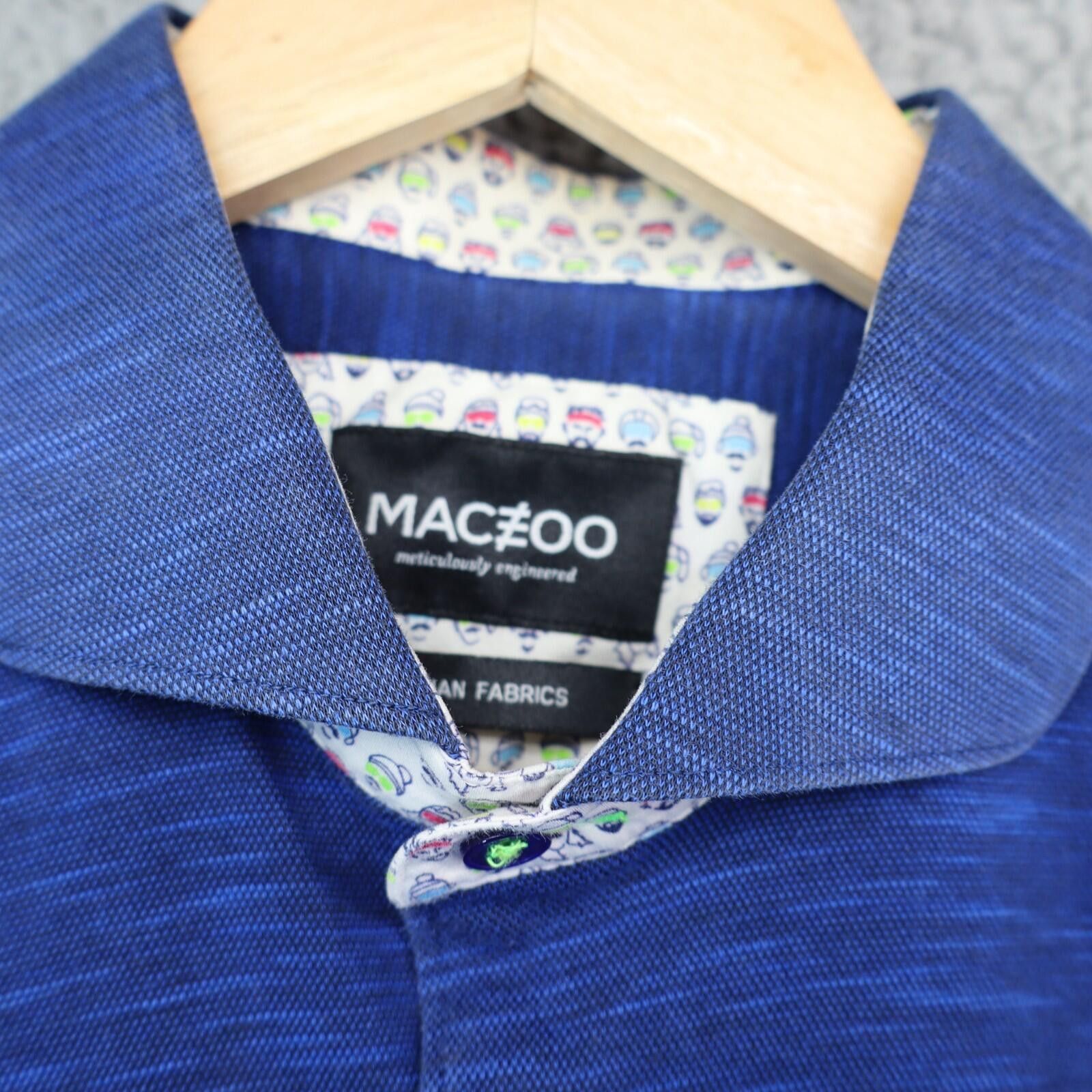 Maceoo Maceoo Shirt Men Large 4 Jersey Blue Einstein Button Print Size US L / EU 52-54 / 3 - 3 Thumbnail