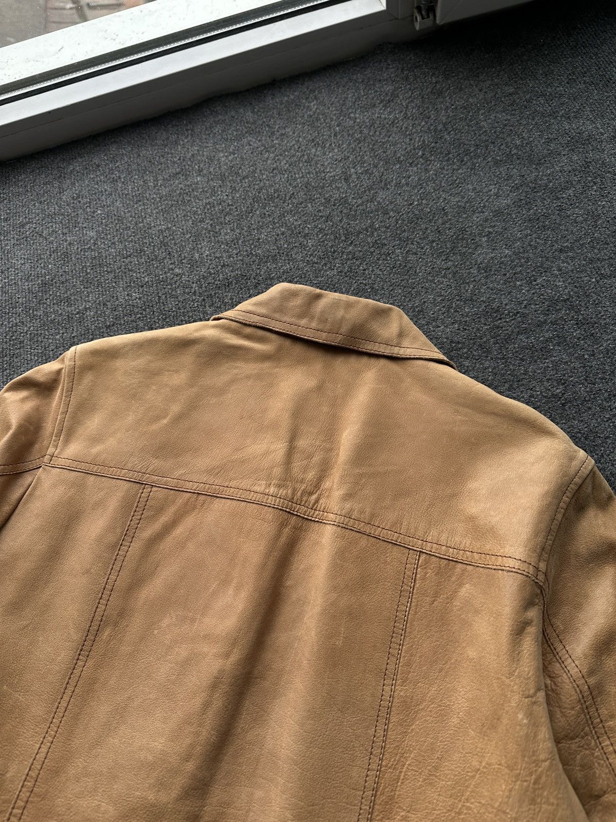 Other 🚨VNTG LEATHER JACKET AVANT GARDE WESTERN BROWN MOTO Size US M / EU 48-50 / 2 - 16 Thumbnail
