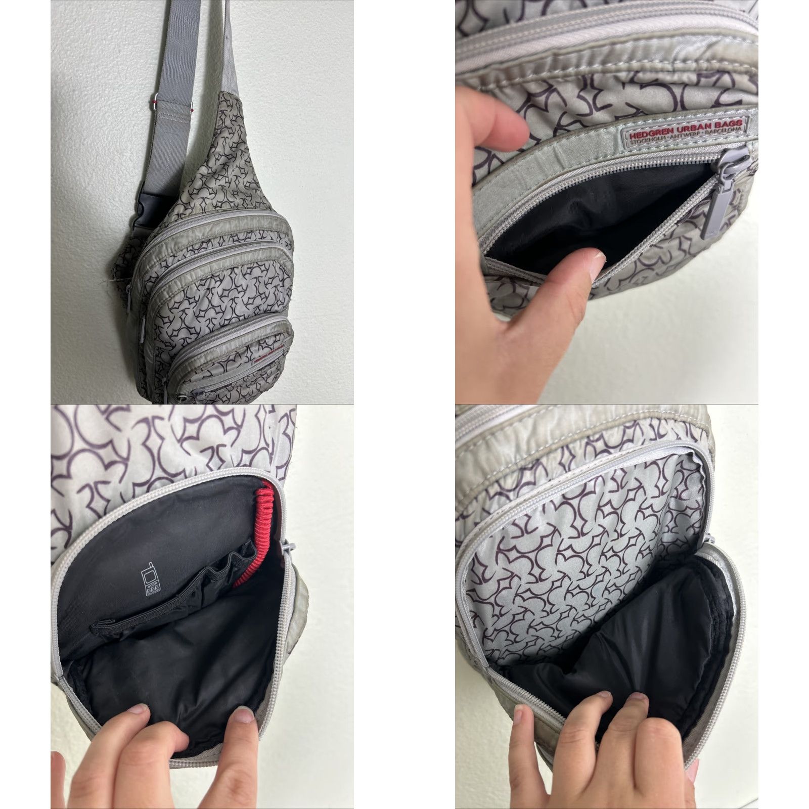 Vintage VINTAGE Hedgren Urban Crossbody Bag Small Women Gray Purple 13x8x3 Crossbody Bag 13x8x3 Purple Purple Purple Hedgren Urban Womens Size ONE SIZE - 8 Thumbnail