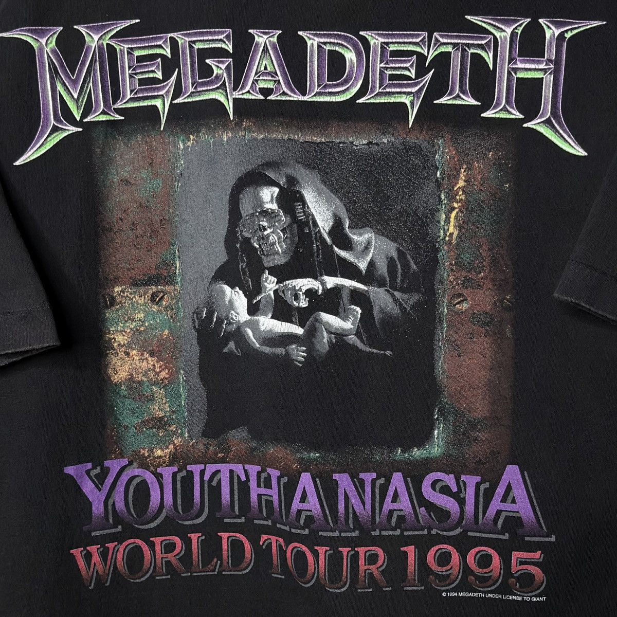 Band Tees Vintage 1995 Megadeth 'Youthanasia' Band T-Shirt, Size XL! Size US XL / EU 56 / 4 - 4 Thumbnail