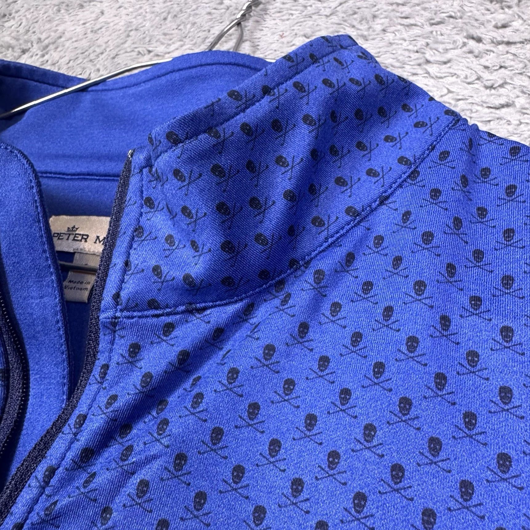 Peter Millar Peter Millar Perth Jacket Mens L 1/4 Zip Pullover Geometric Blue Size US L / EU 52-54 / 3 - 2 Thumbnail