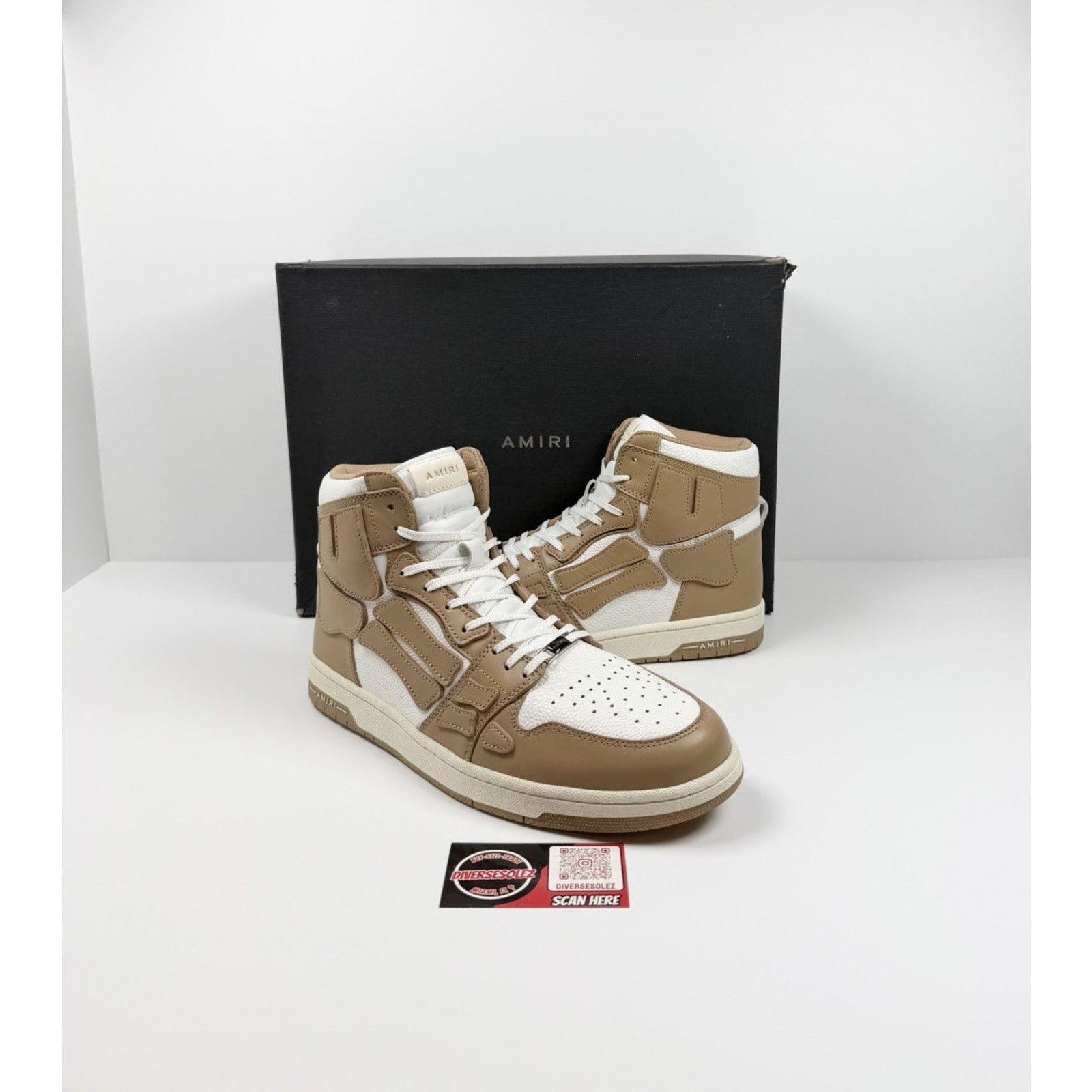 Amiri Size 46EU/13US - Amiri Skel Top High Brown NEW Size US 13 / EU 46 - 1 Thumbnail