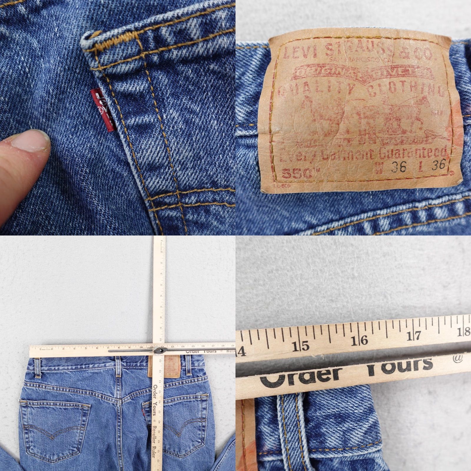 Levi's VINTAGE Levi's 550 Jeans Mens 36x36 Blue Denim Relaxed Tapered Leg 2001 Y2K (Note: ensure no extra spaces) Size US 36 / EU 52 - 8 Thumbnail