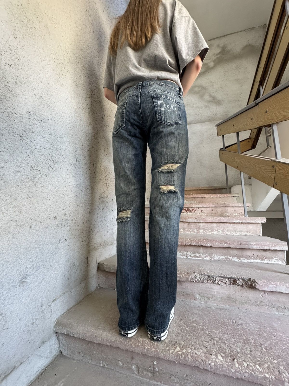 Dolce & Gabbana Vintage Dolce&Gabbana Distressed Jeans Flared Size 30" / US 8 / IT 44 - 22 Thumbnail