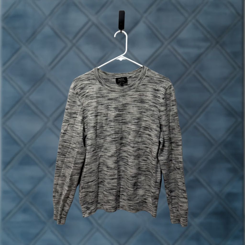 A.P.C. A.P.C. Gray Wool Knit Crew Neck Men's Pullover Sweater Long Sleeve Size Large Size US L / EU 52-54 / 3 - 1 Thumbnail