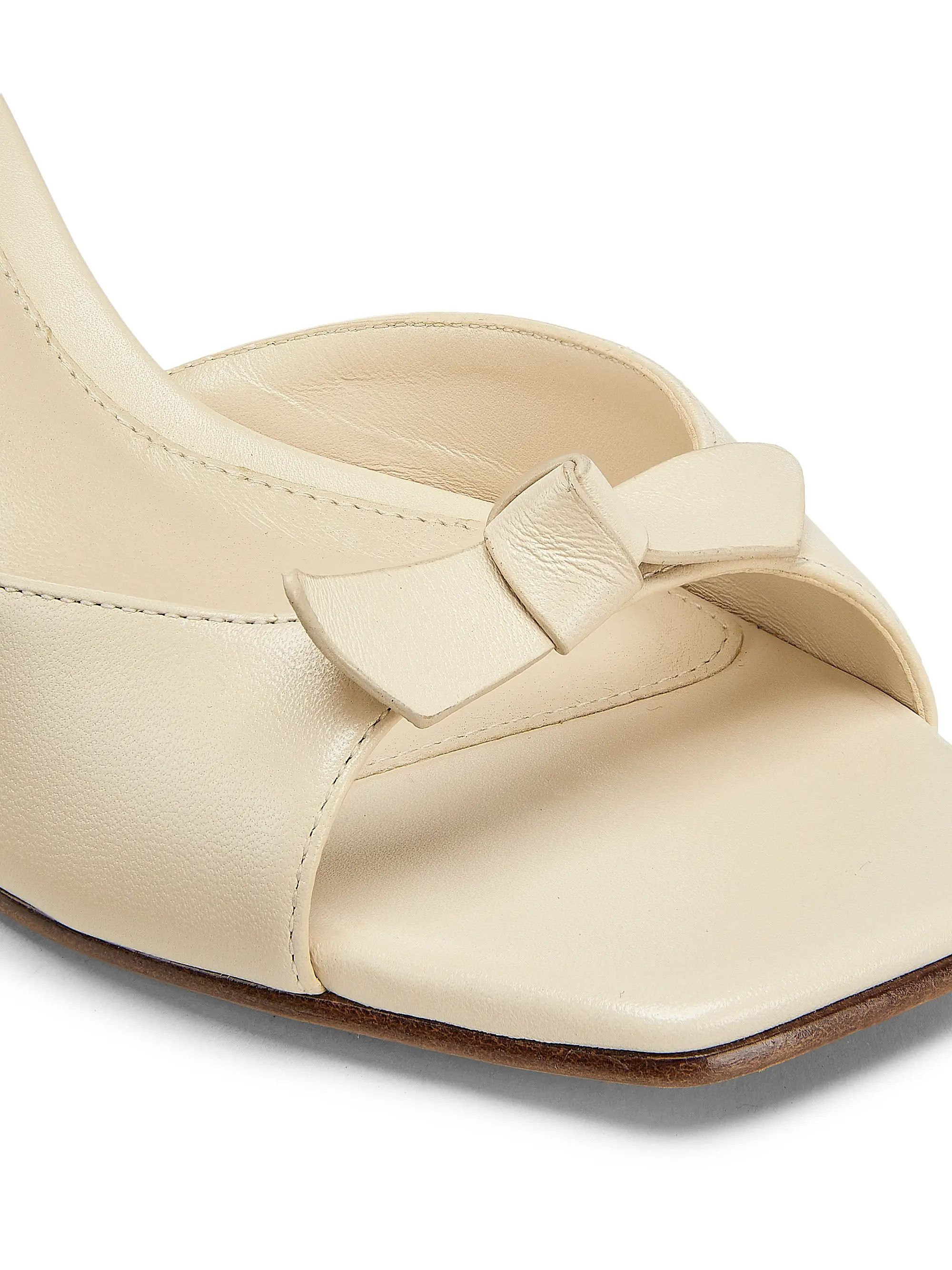 Alexandre Birman os11x0126 Clarita 60mm Leather Sandals in Beige Size US 7 / IT 37 - 5 Thumbnail