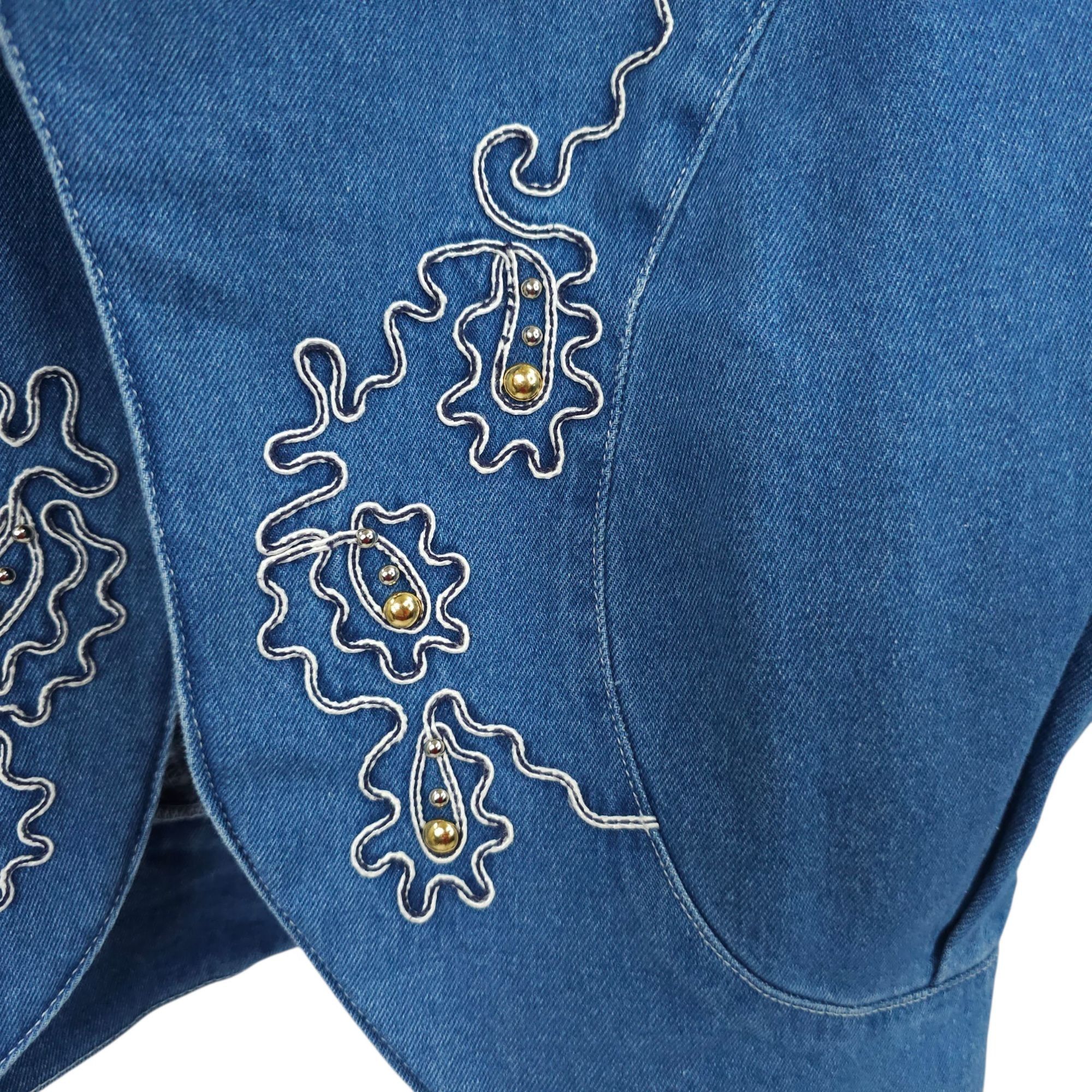Other Pado Denim Western Jacket Womens S Vintage Embellished Open Size S / US 4 / IT 40 - 13 Thumbnail
