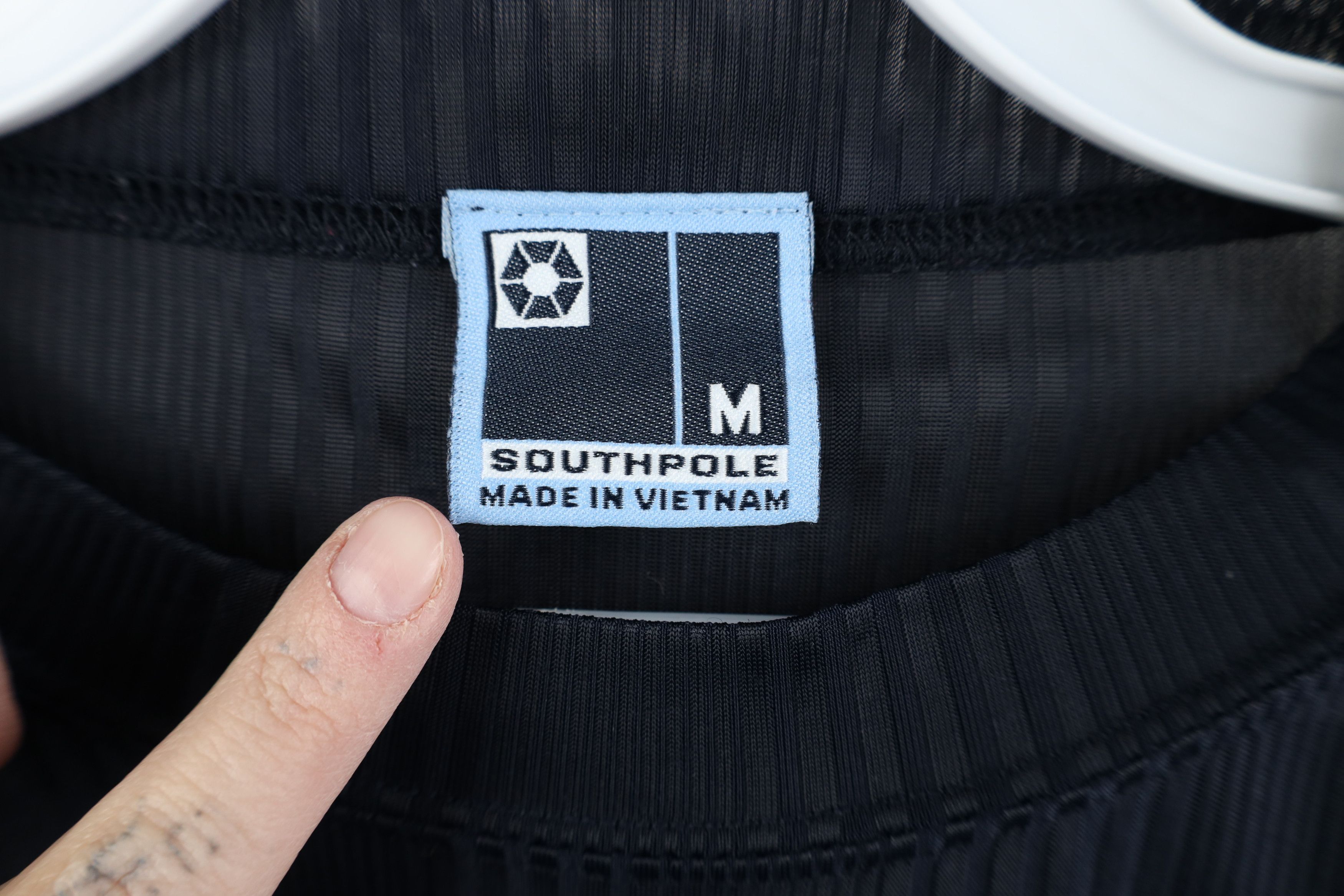 Southpole Vintage 90s Y2K Southpole Sheer Knit T-Shirt Navy Blue Size US M / EU 48-50 / 2 - 7 Thumbnail