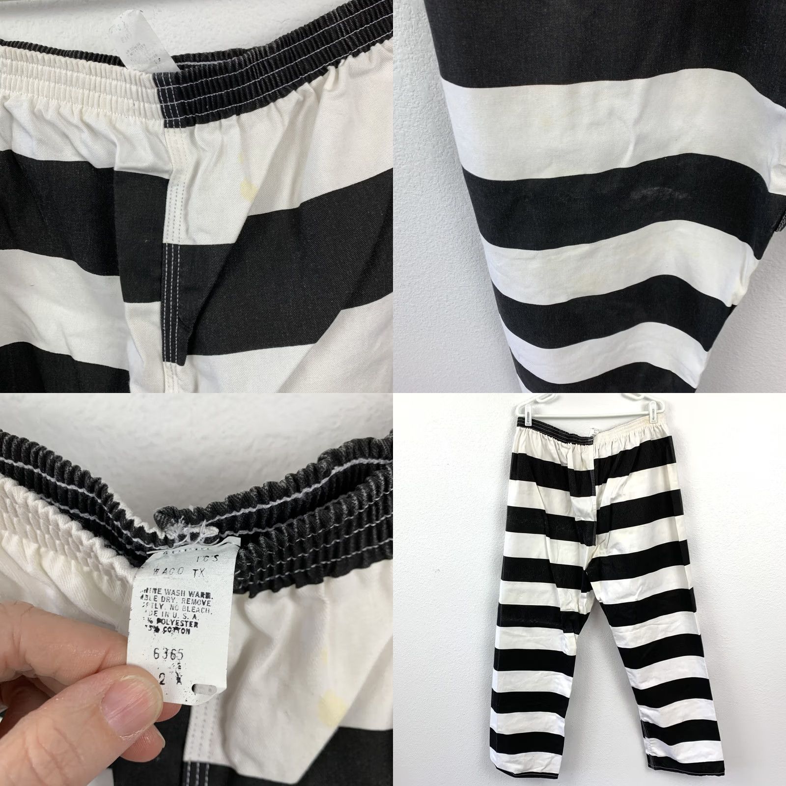 Vintage VINTAGE Prisoner Uniform XL Black White Stripes Shirt Pants USA Waco Texas Size US XL / EU 56 / 4 - 8 Thumbnail