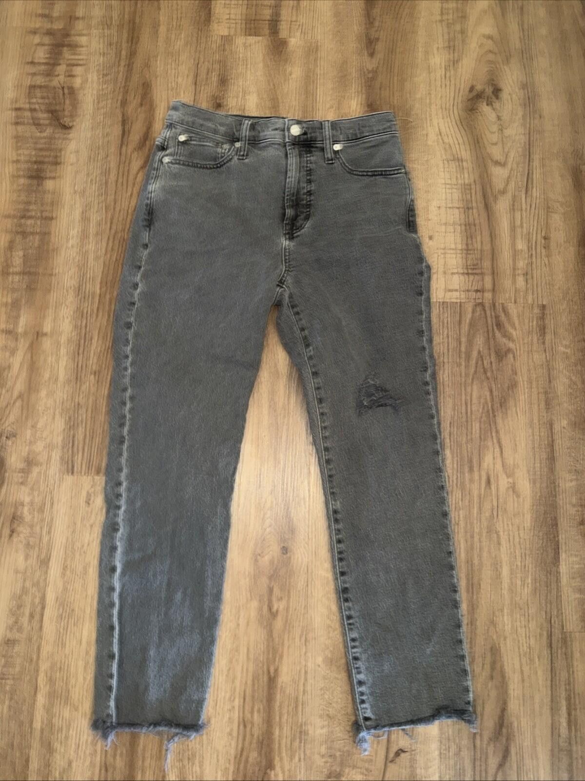 Madewell Madewell The Perfect Vintage Jeans Gray Distressed Raw Hem Size 26" / US 2 / IT 38 - 1 Thumbnail