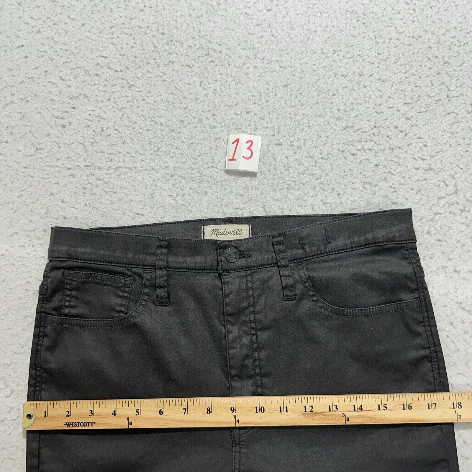 Madewell Madewell Women's 32 Black 10" High-Rise Skinny Jeans Coated Size 32" / US 10 / IT 46 - 13 Thumbnail