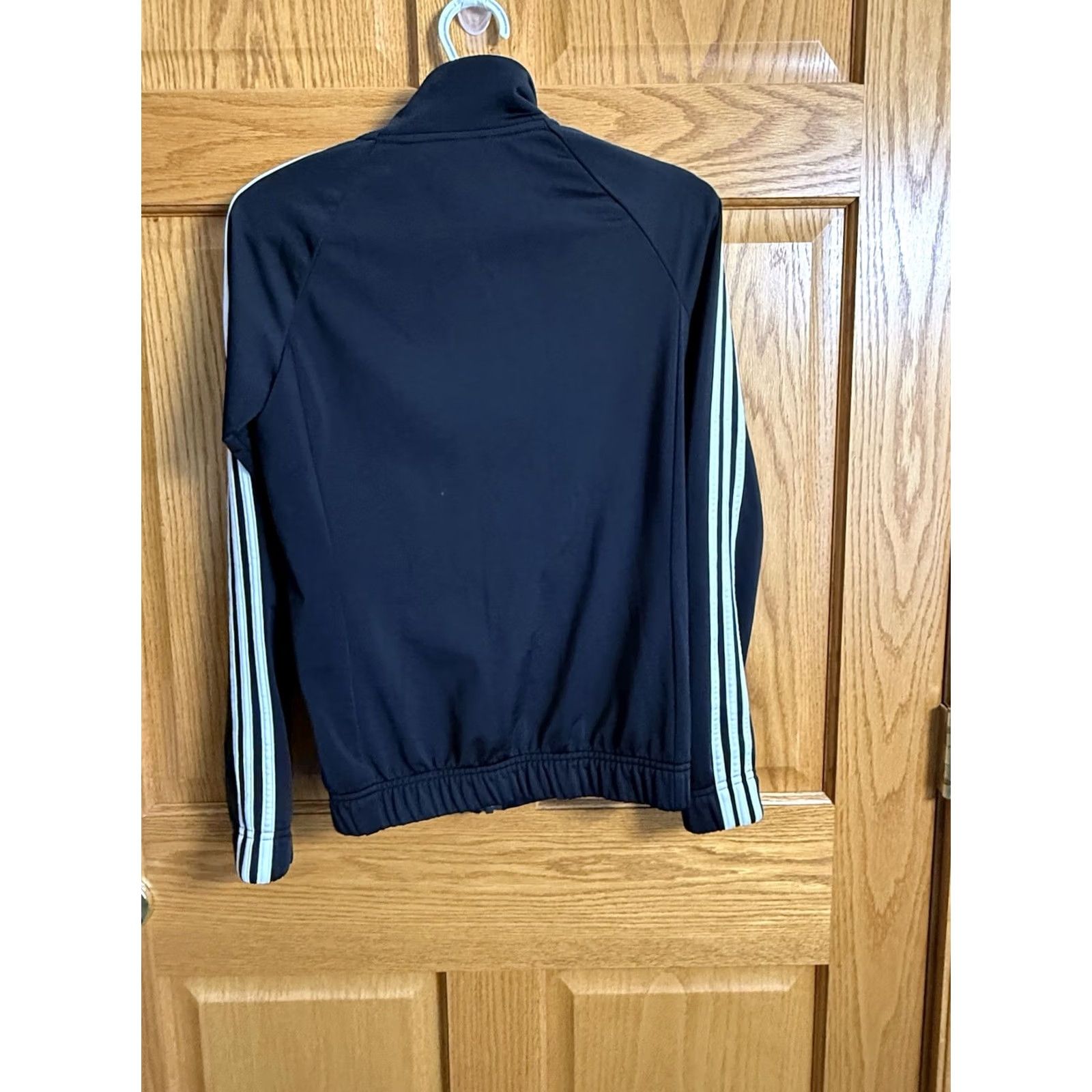 Adidas Adidas Track Jacket Womens XS Black 3 Stripes Soccer Running Workout Gym Train Jacket Size XS / US 0-2 / IT 36-38 - 2 Thumbnail